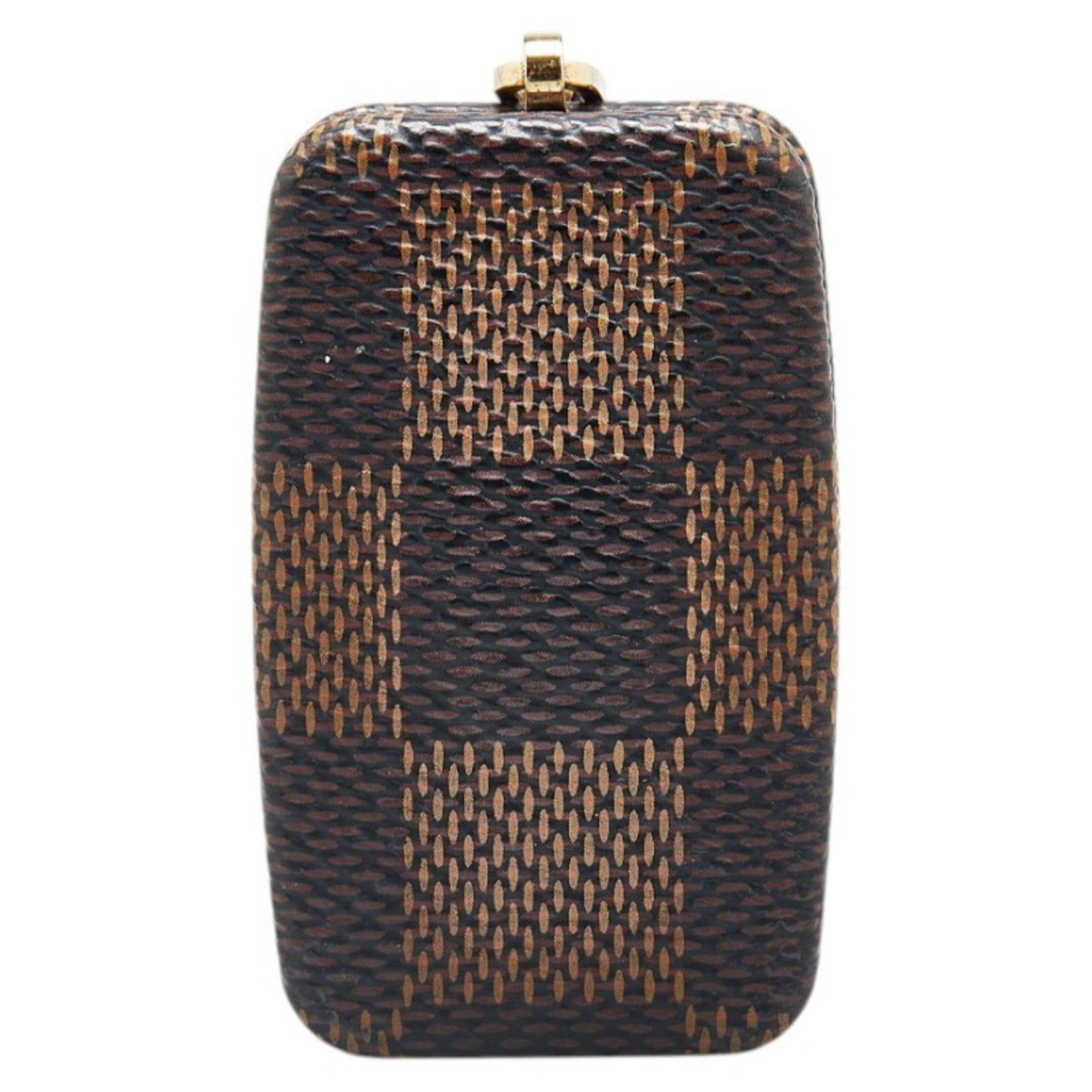 Louis Vuitton Damier Astropil Keychain Keyring Brown Gold PVC Plated