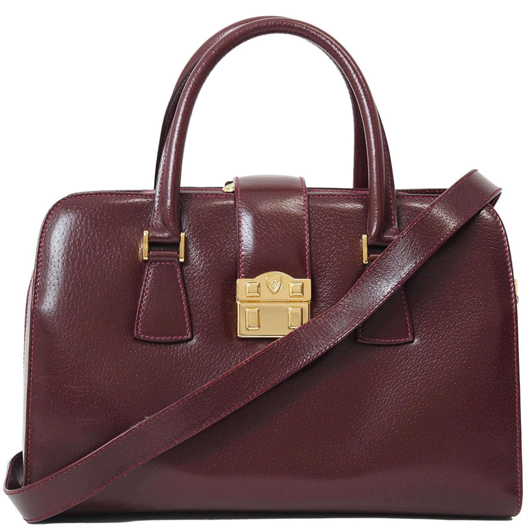 Gucci Old Handbag 000・109・0112 Leather Doctor's Bag Lady Lock