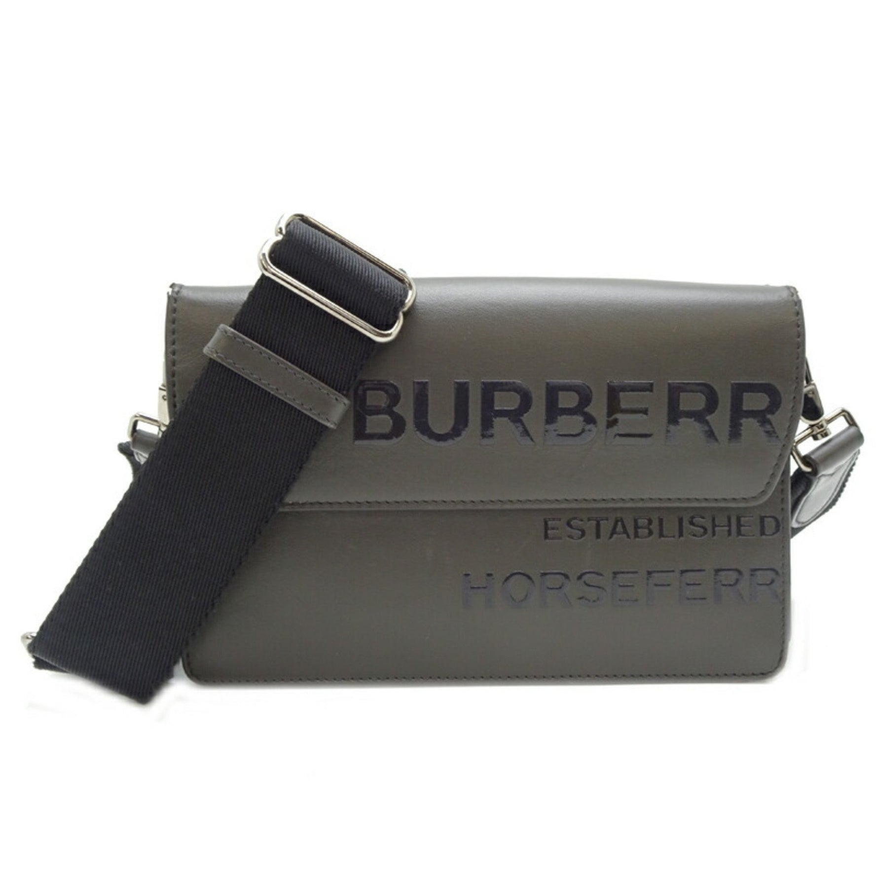 Burberry Horseferry Shoulder Bag PVC Coated Canvas