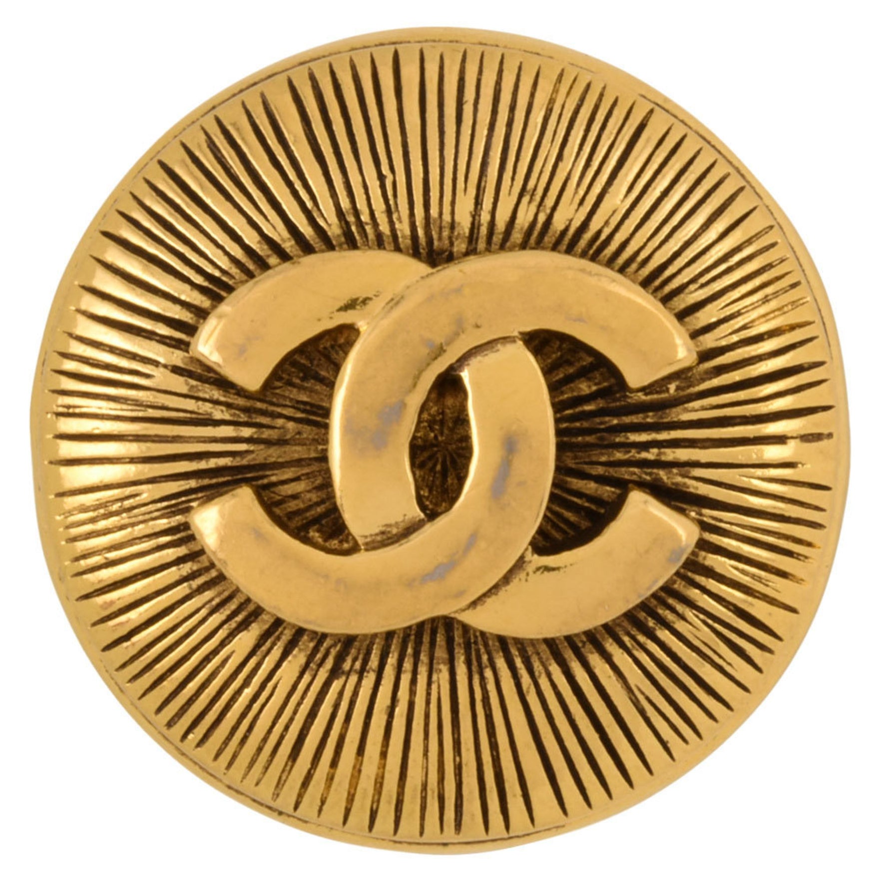 CHANEL Coco Mark Brooch Metal GP Round Ladies
