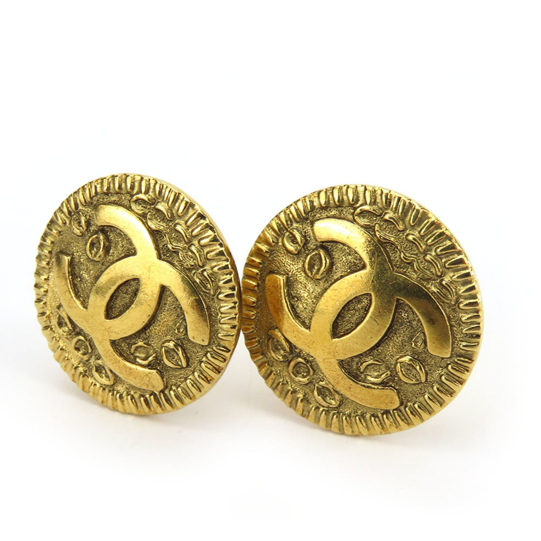 Chanel Earrings Metal Plated Coco Mark