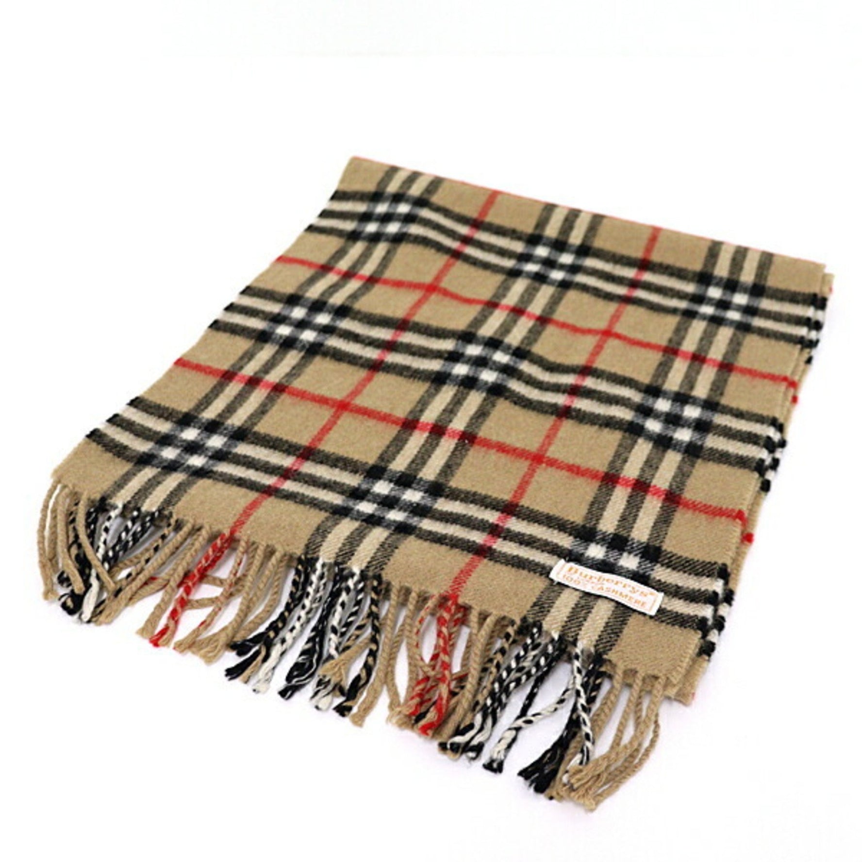 Burberry Check Scarf 100% Cashmere Nova