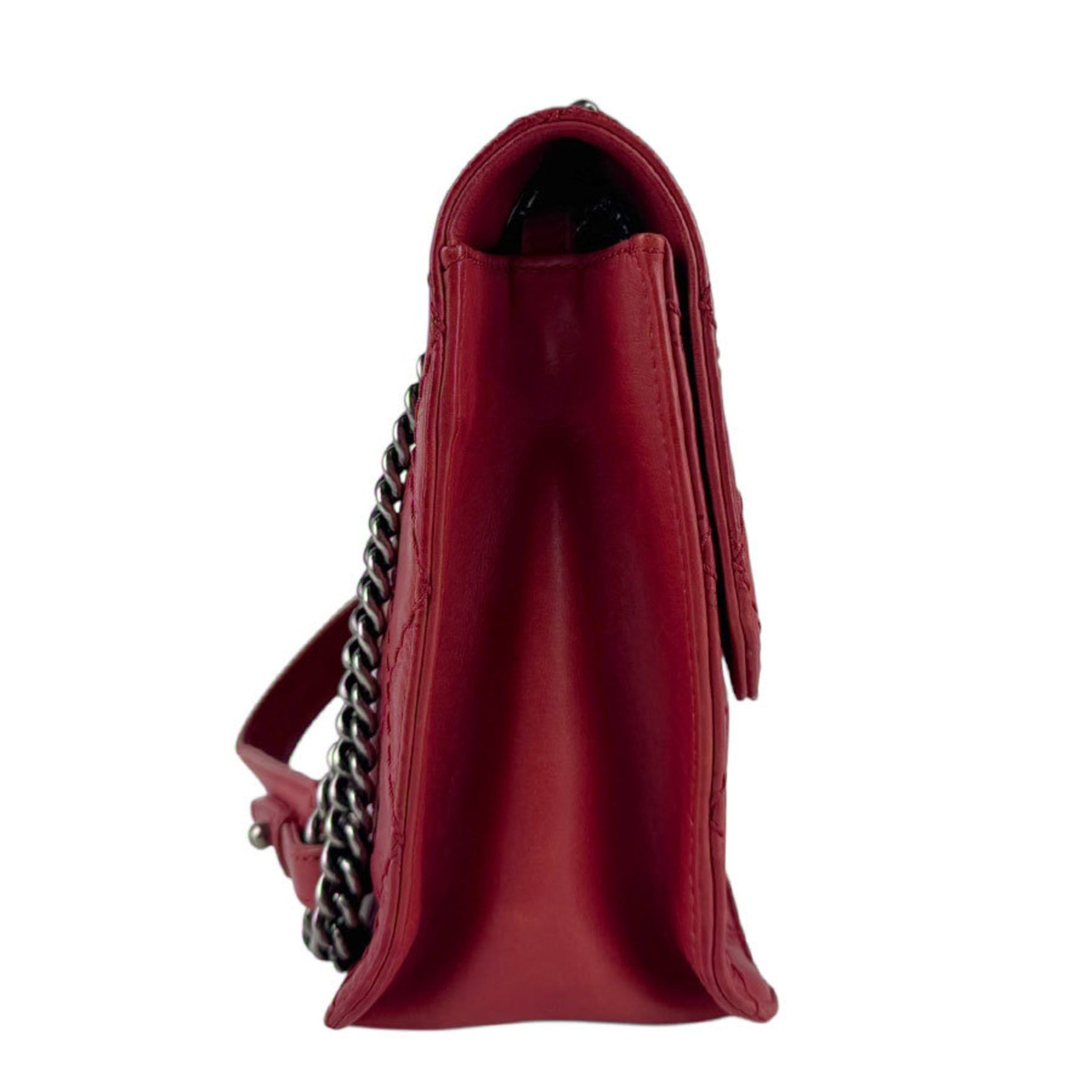 CHANEL Shoulder Bag 2.55 Leather Red