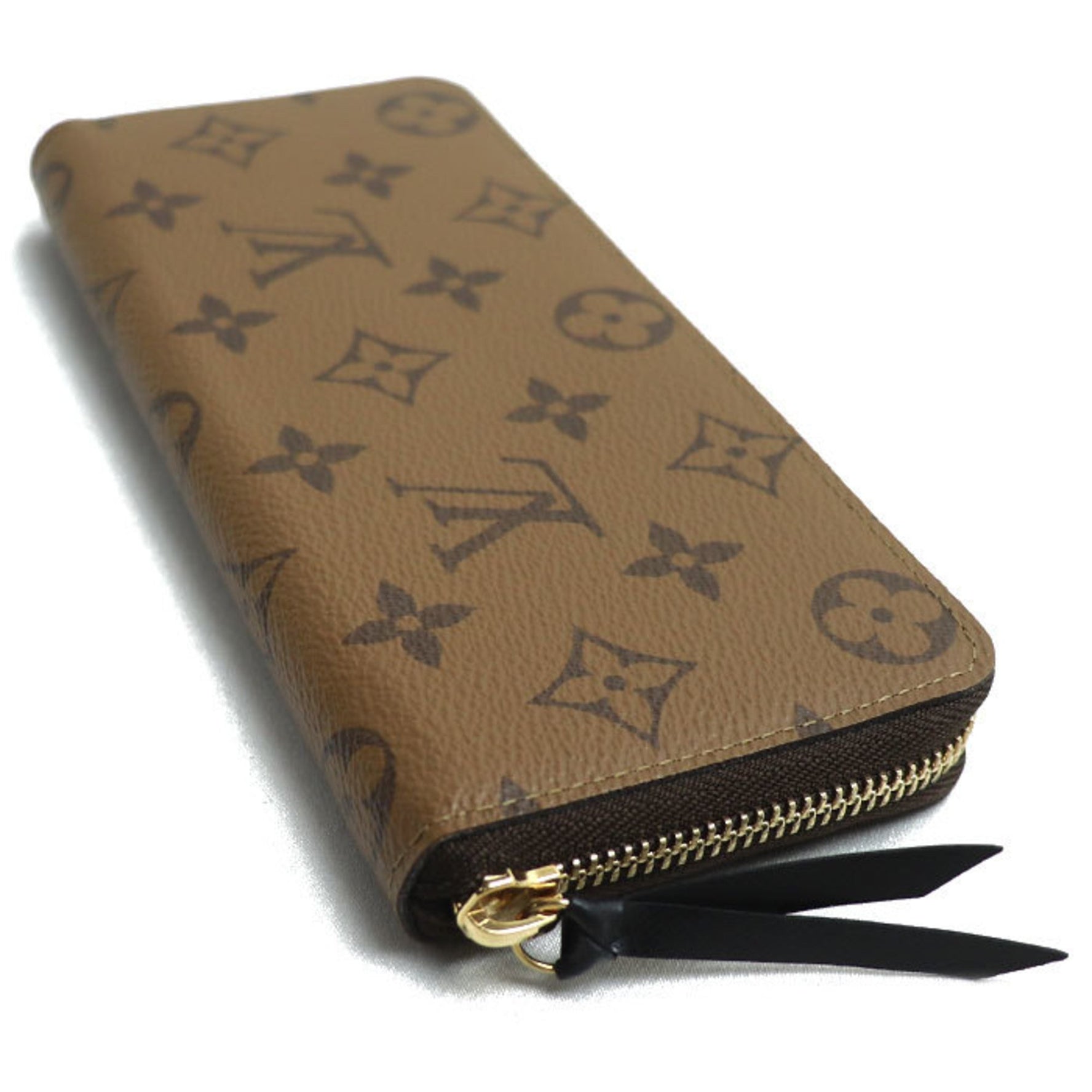 Louis Vuitton Portefeuille Clemence Long Wallet Monogram Reverse Brown IC Chip
