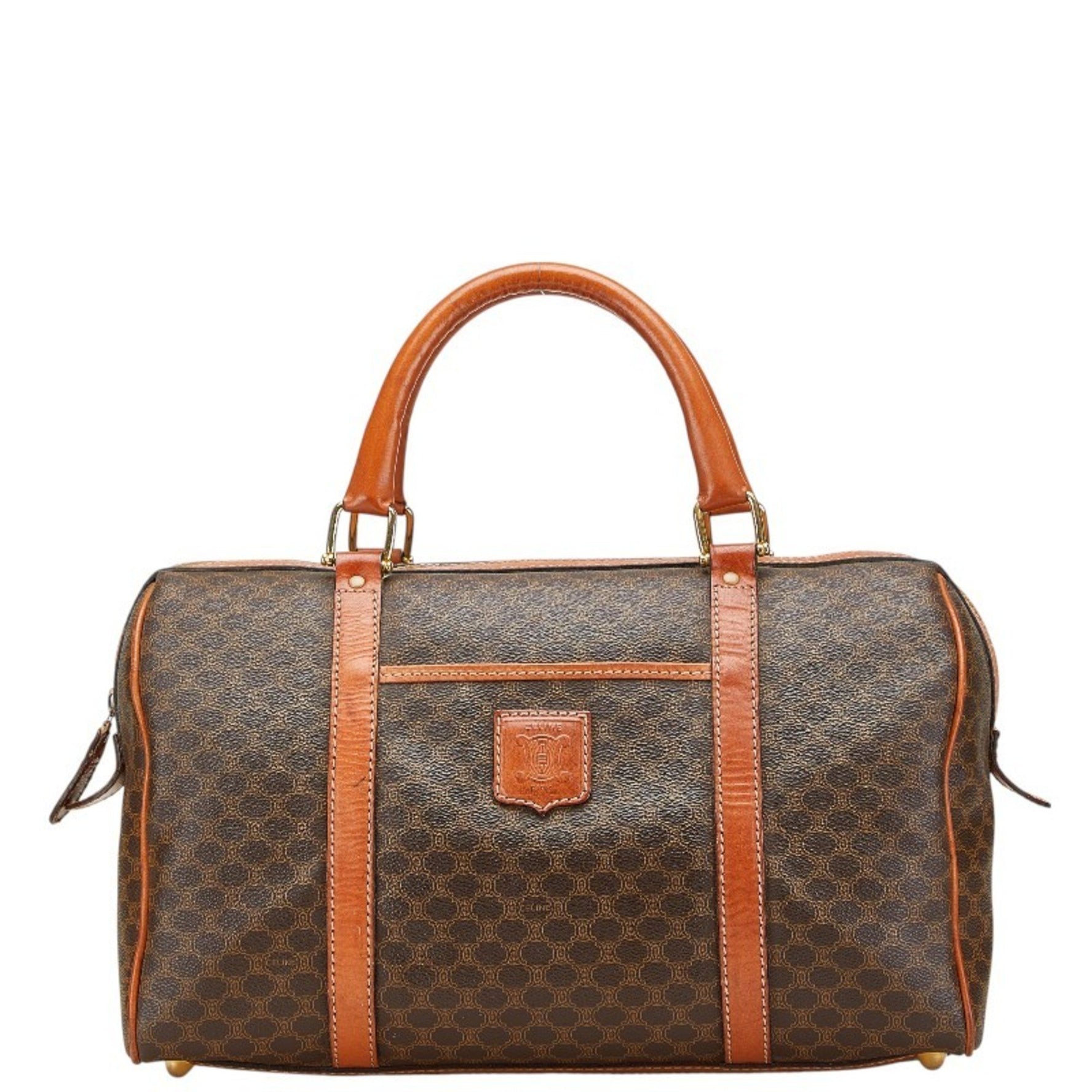 Celine Macadam Boston Bag, PVC Leather Handbag