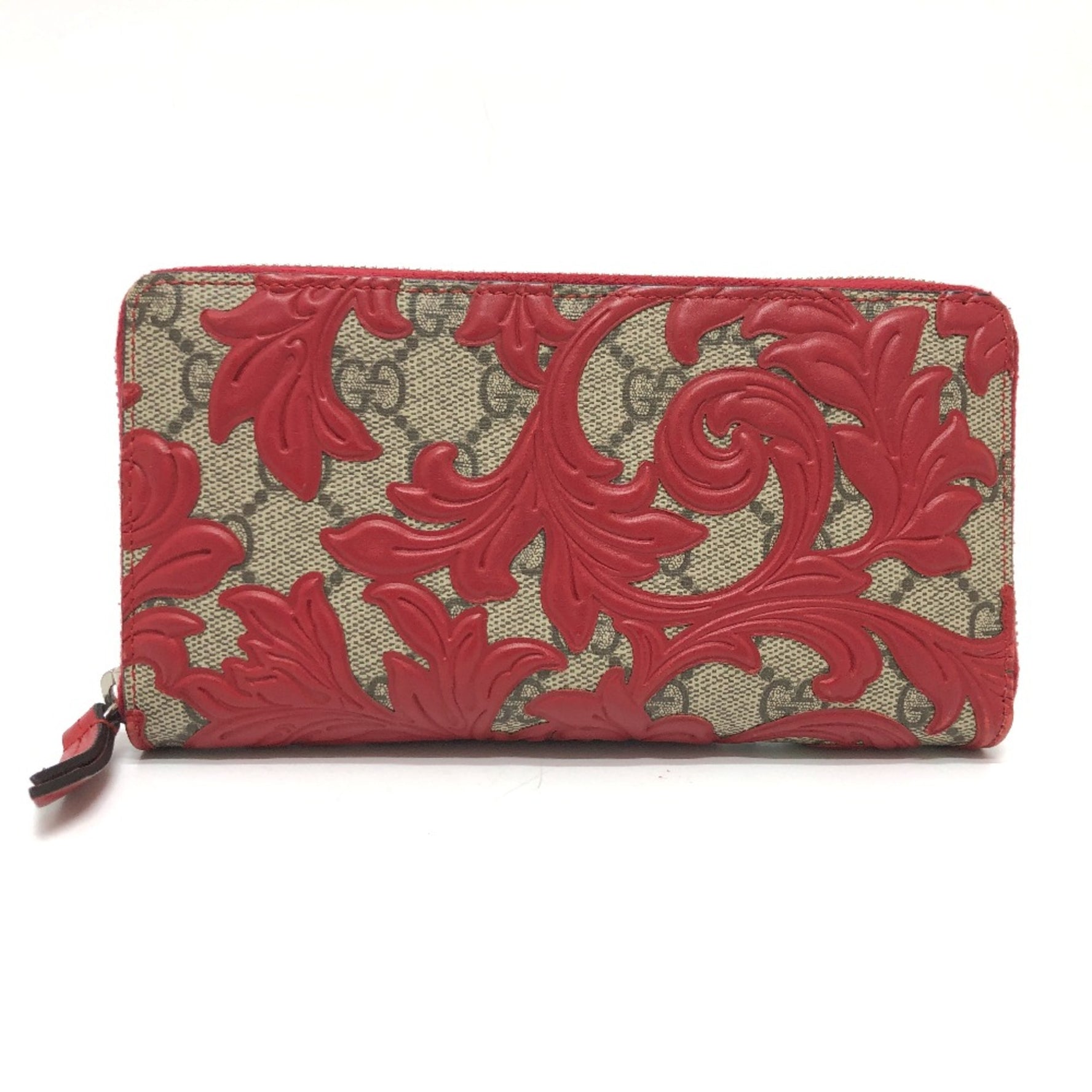 Gucci Arabesque Long Wallet x Brown SilverHardware