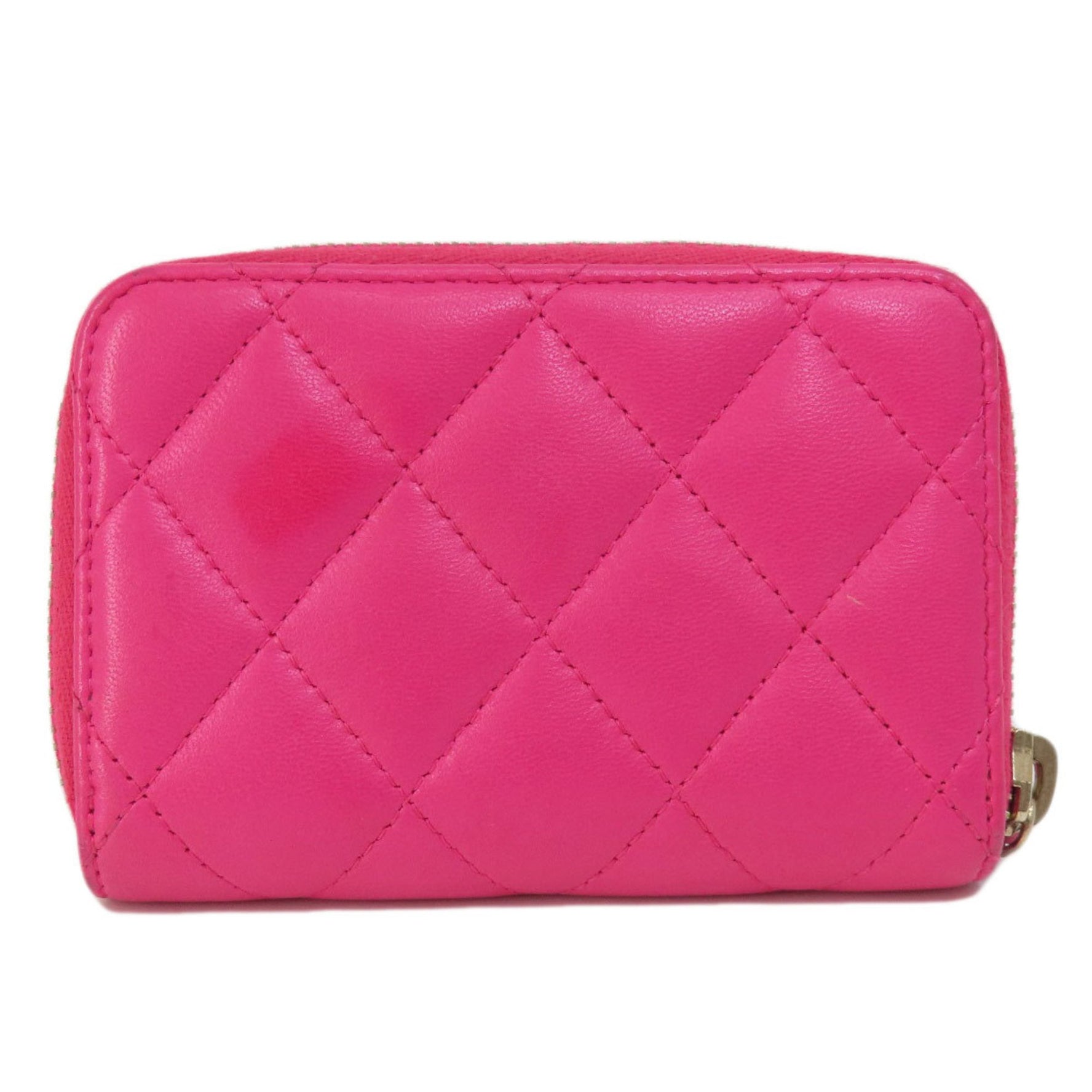 CHANEL Matelasse Wallet/Coin Case Lambskin