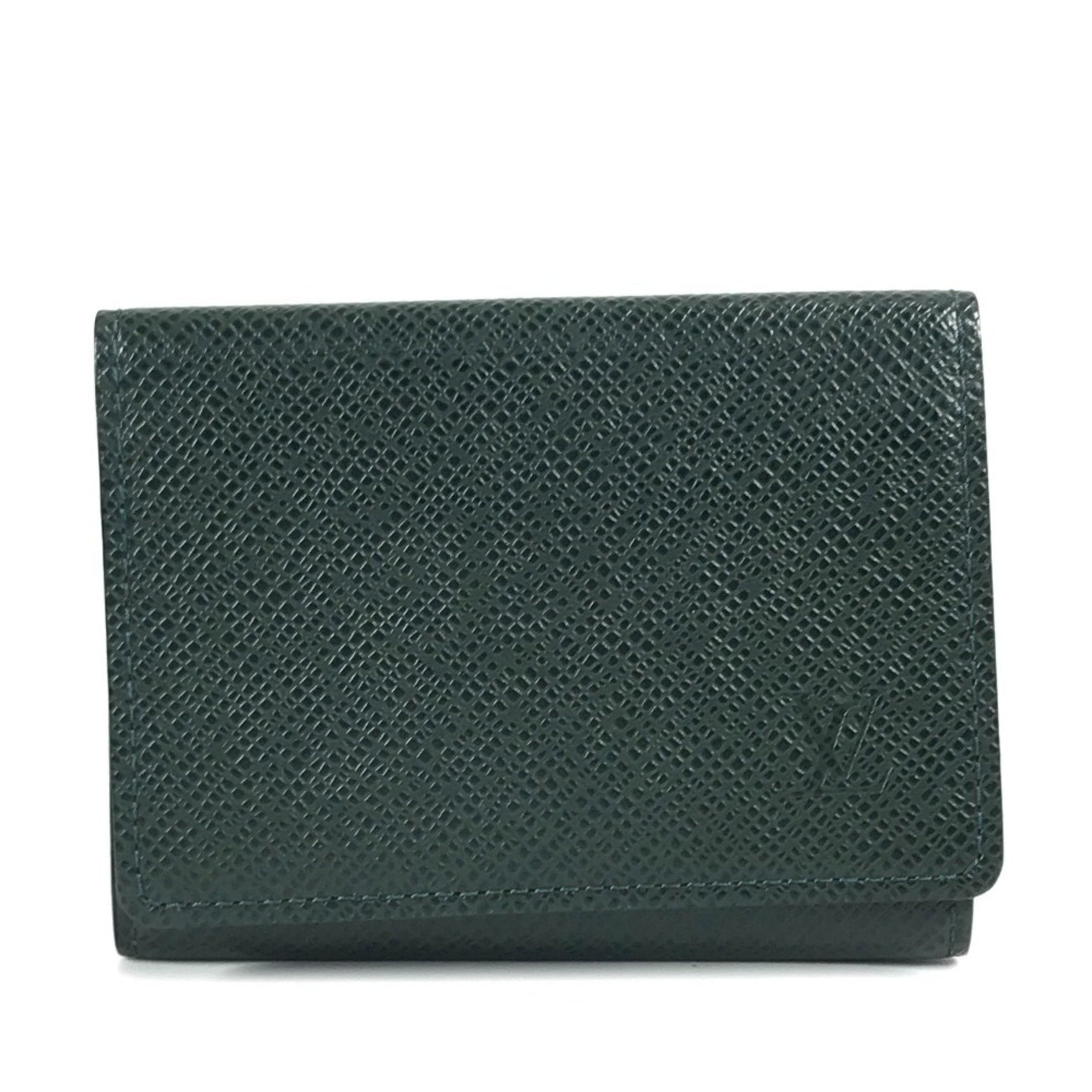 Louis Vuitton Taiga Envelope Carte de Visite Business Card Holder Pass Case Holder/Card Leather Men's Episea Green