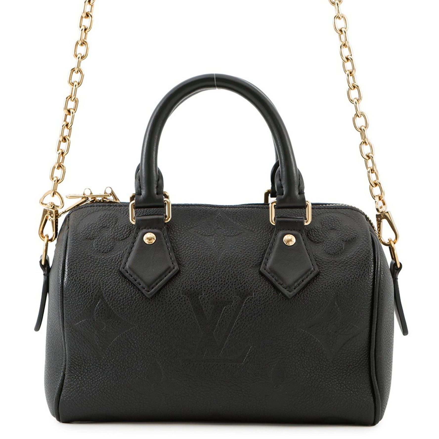 Louis Vuitton Monogram Empreinte Speedy Bandouliere 20 Handbag Black