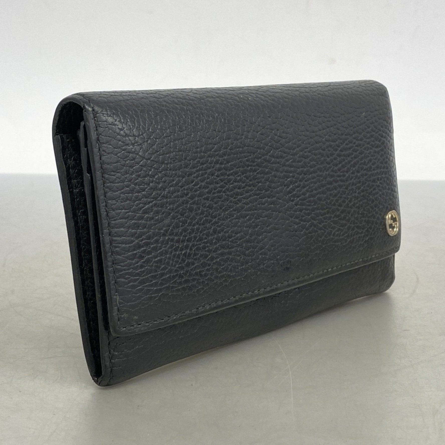 Gucci Interlocking G Long Wallet Leather Champagne Men's