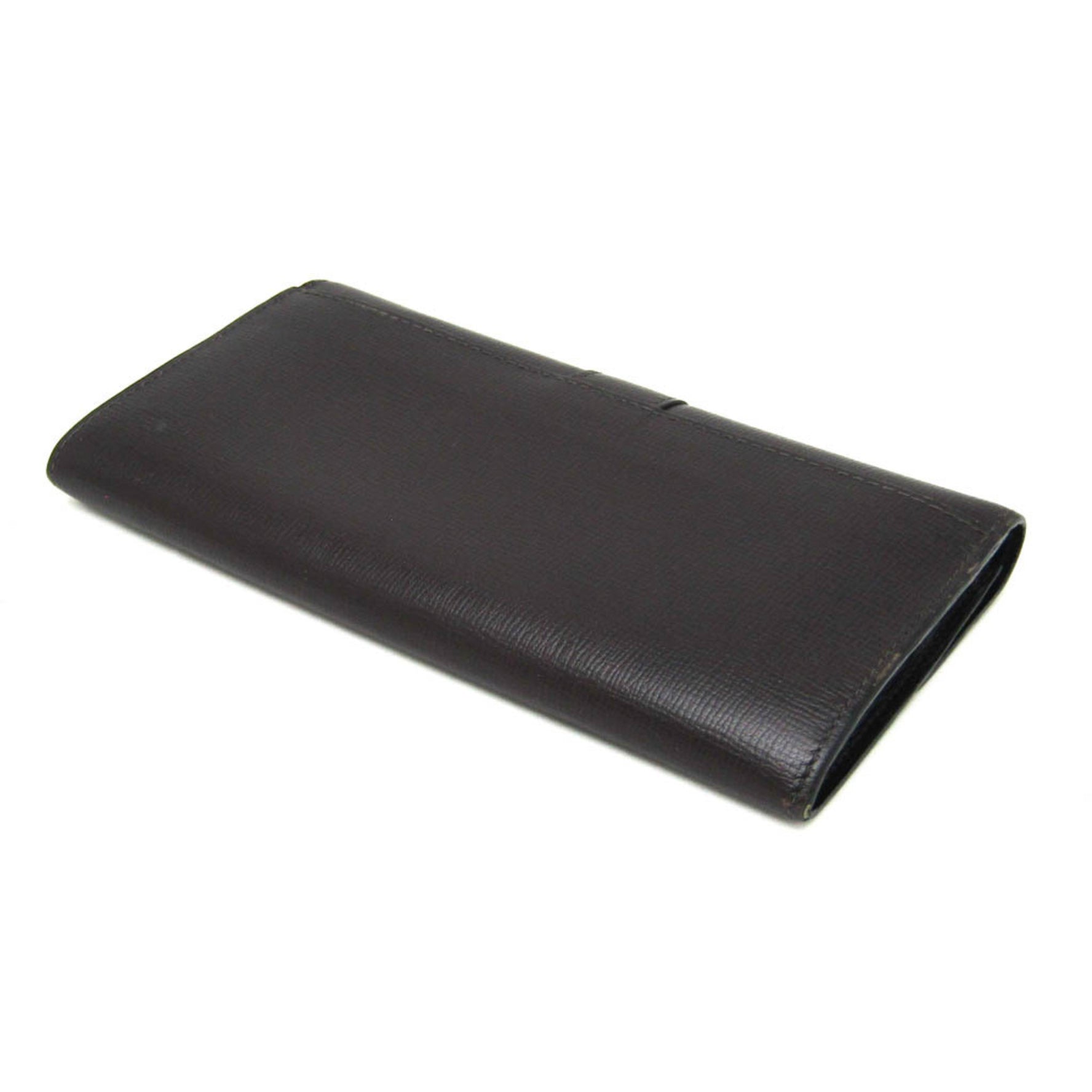 Valextra Punch Long Wallet With Coin Purse/3 Cards V9U14 Women,Men  Calfskin Long Wallet (bi-fold) Dark Brown