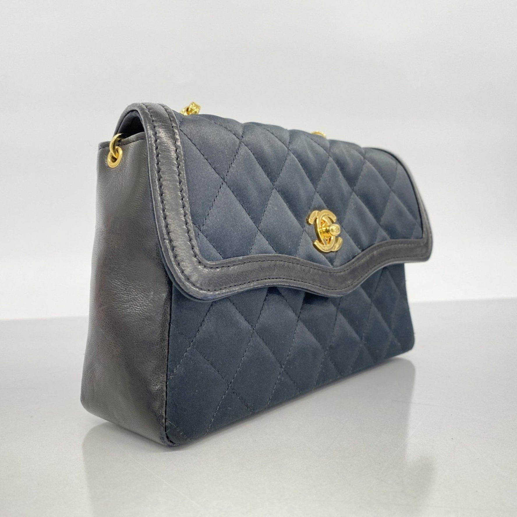 Chanel Matelasse Shoulder Bag, Chain Satin