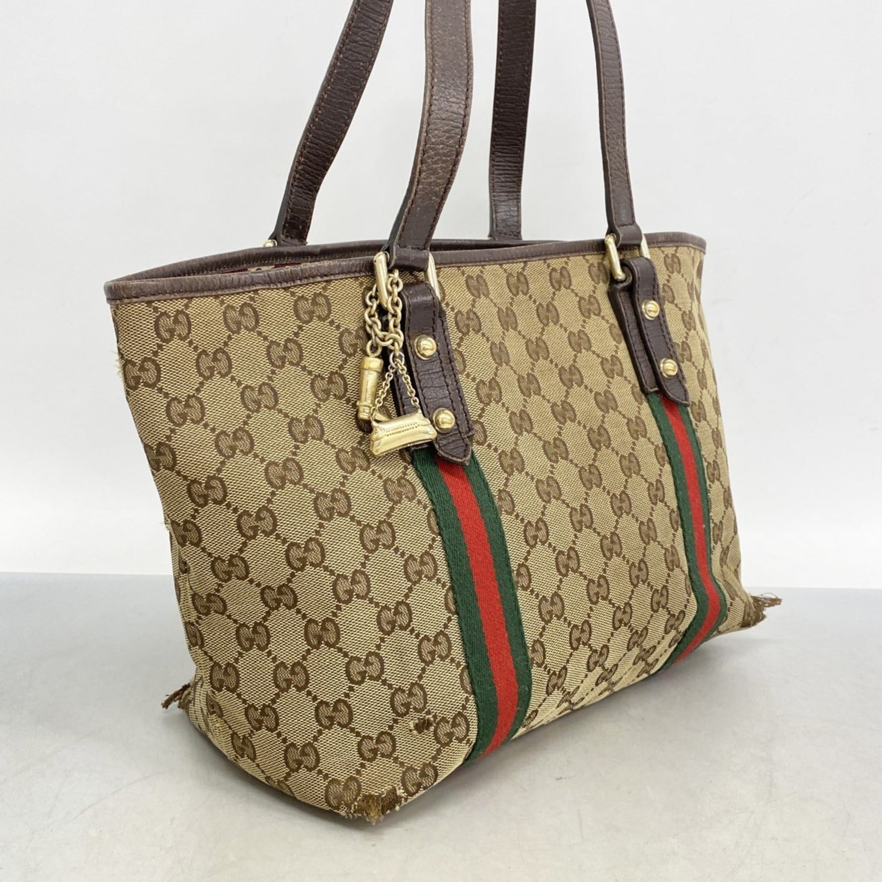 Gucci Tote Bag GG Canvas Sherry Line