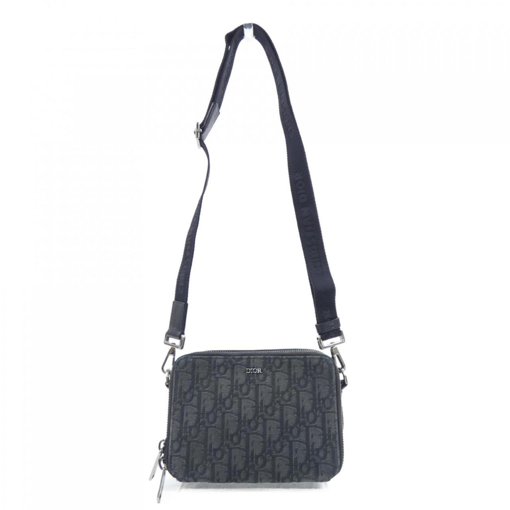 Christian Dior Dior DIOR Zip Pouch with Strap, Oblique Jacquard, Handbag