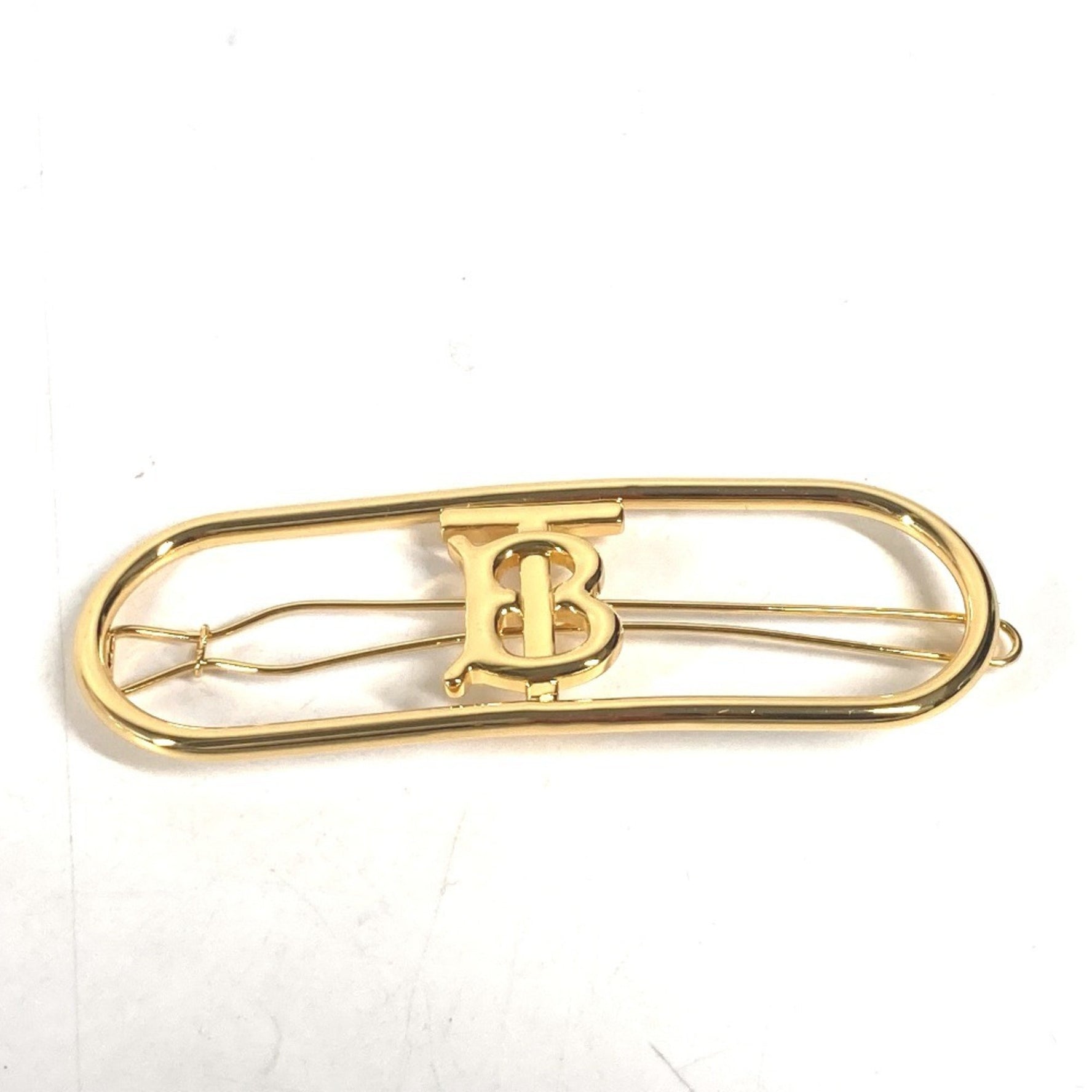 BURBERRY TB Hair Hairpin Barrette Metal