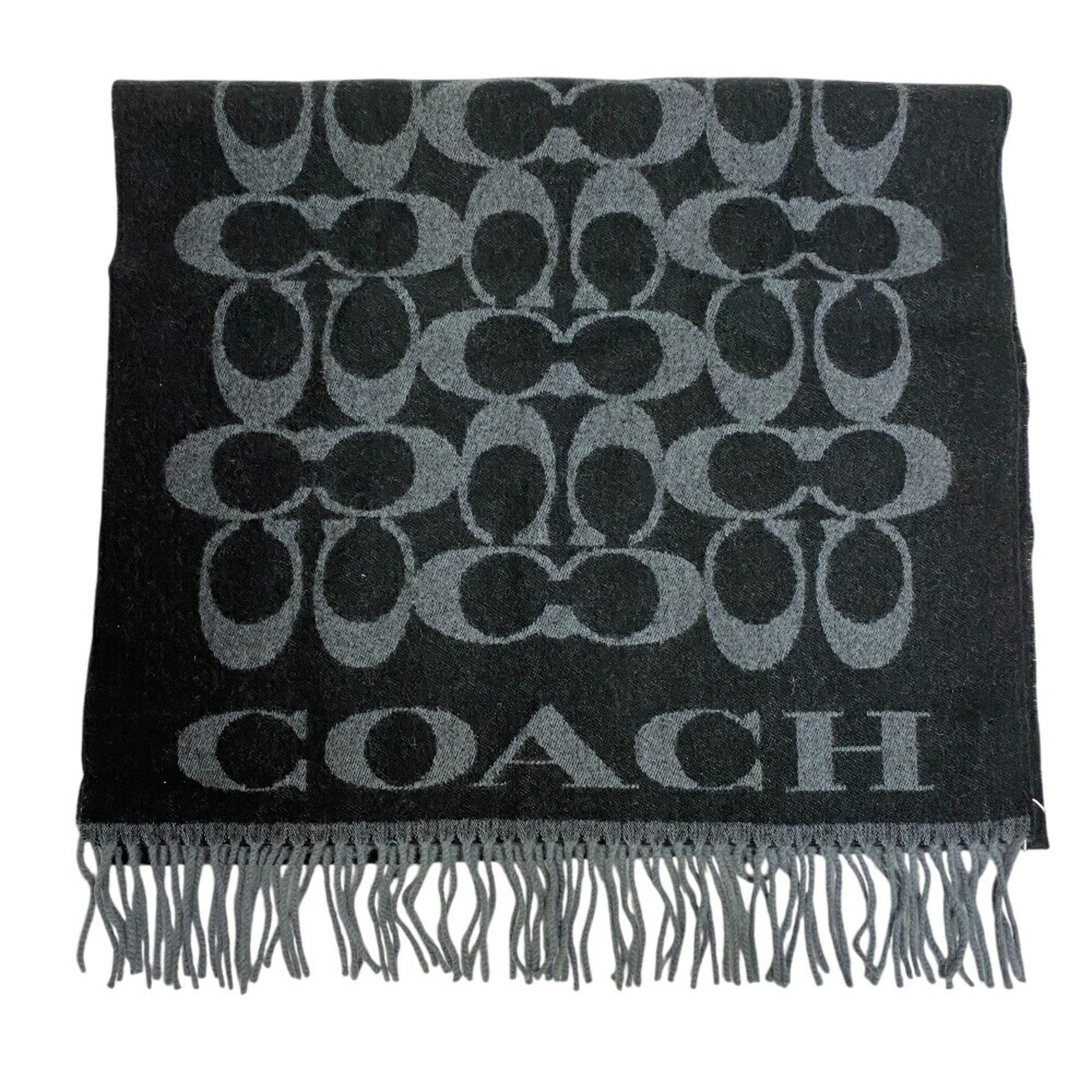 COACH Signature Scarf, Fluffy, Thick, Unisex