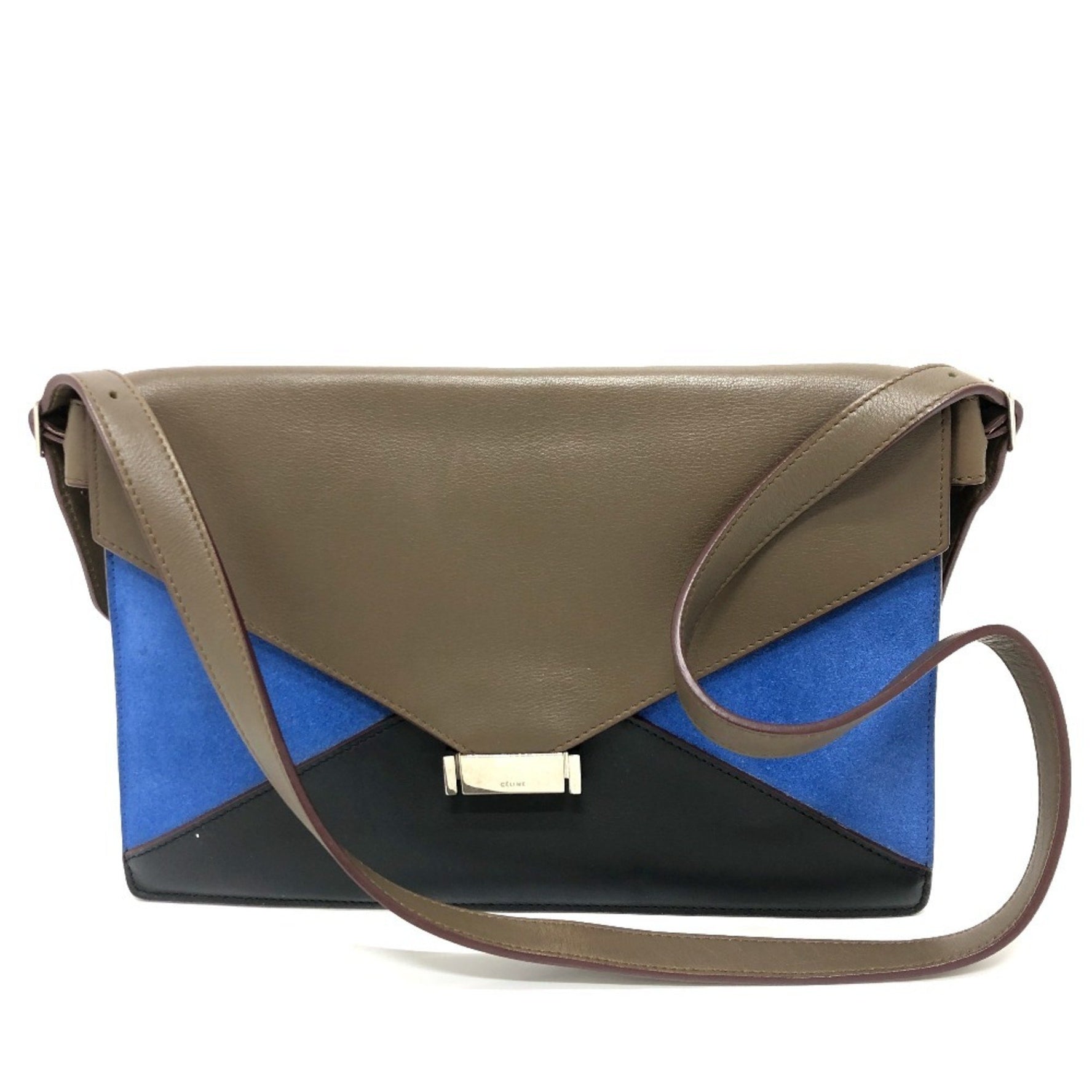 CELINE Brown Leather Crossbody Bag Shoulder