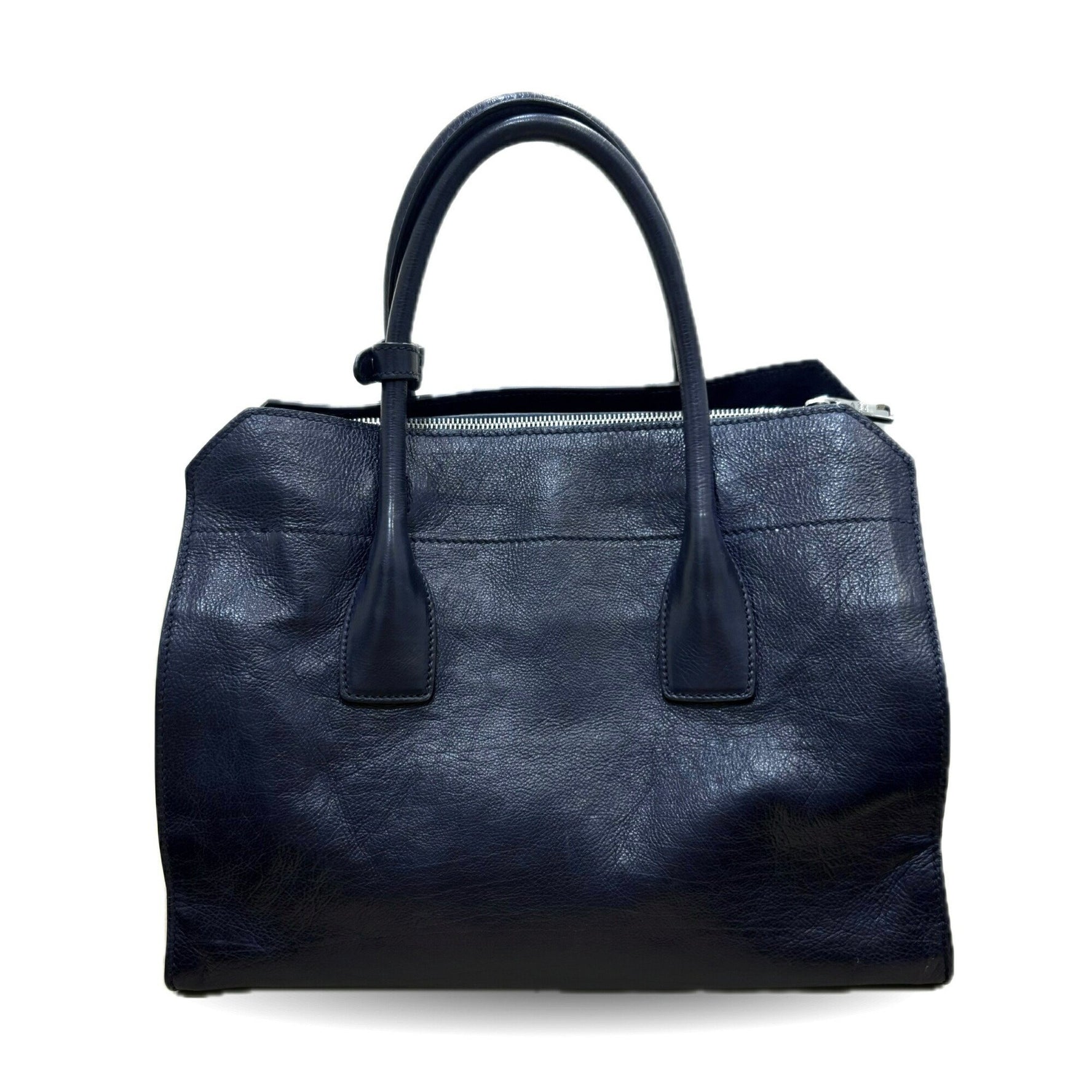 Prada Vitello Dino Handbag Shoulder Bag Leather Triangle