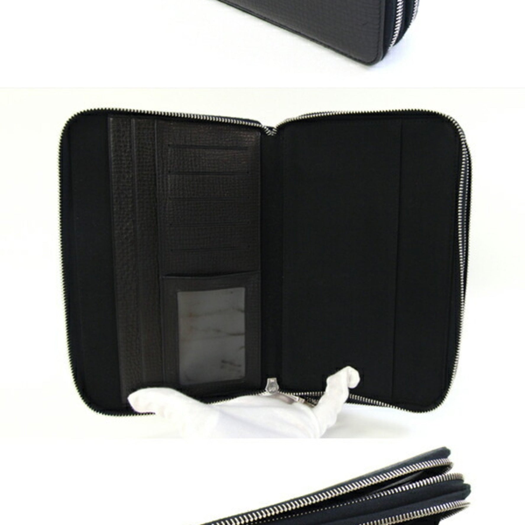 BALLY Clutch Bag Leather Second Handbag Travel Case