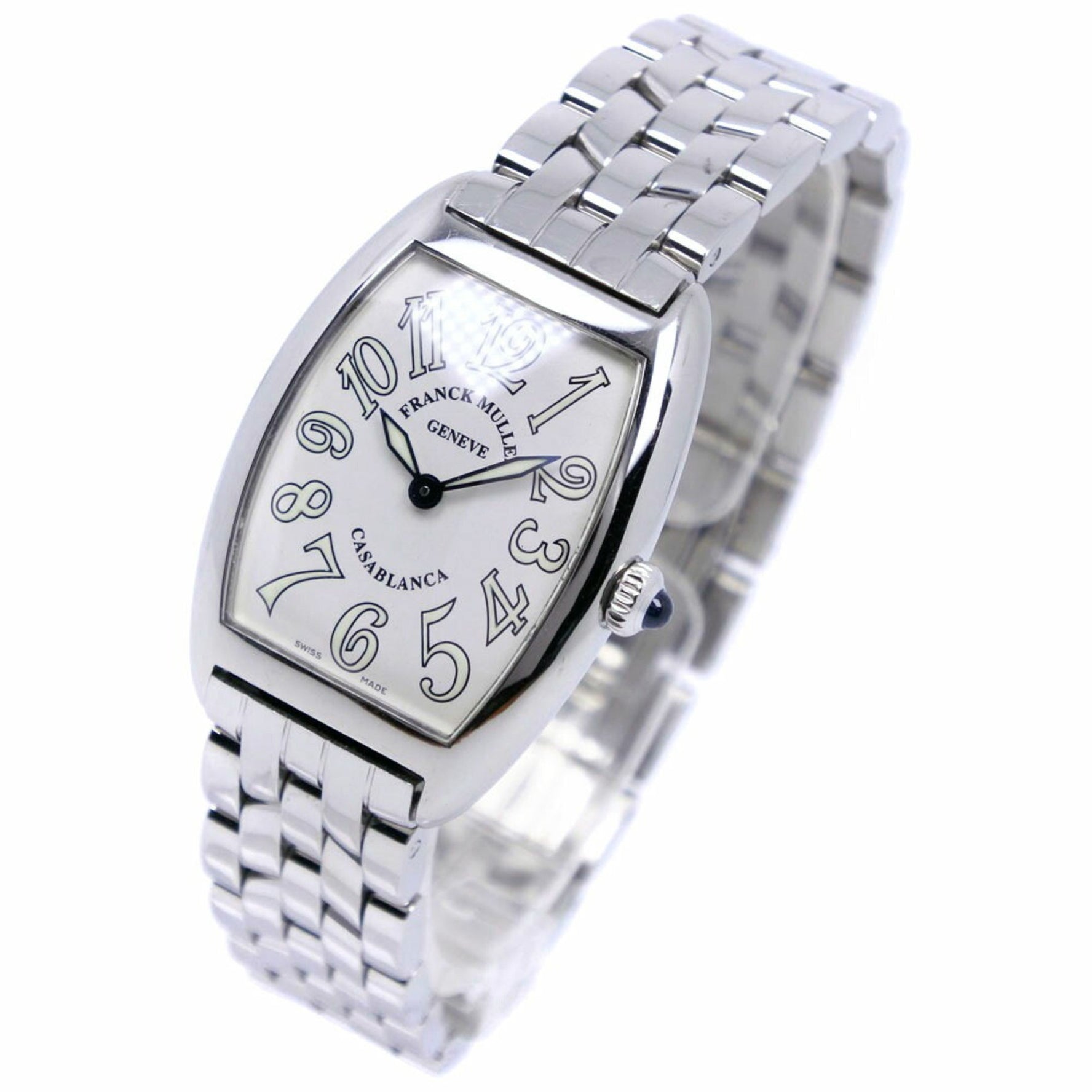 FRANCK MULLER Franck Muller Casablanca 1752QZ stainless steel quartz analog display ladies white dial watch