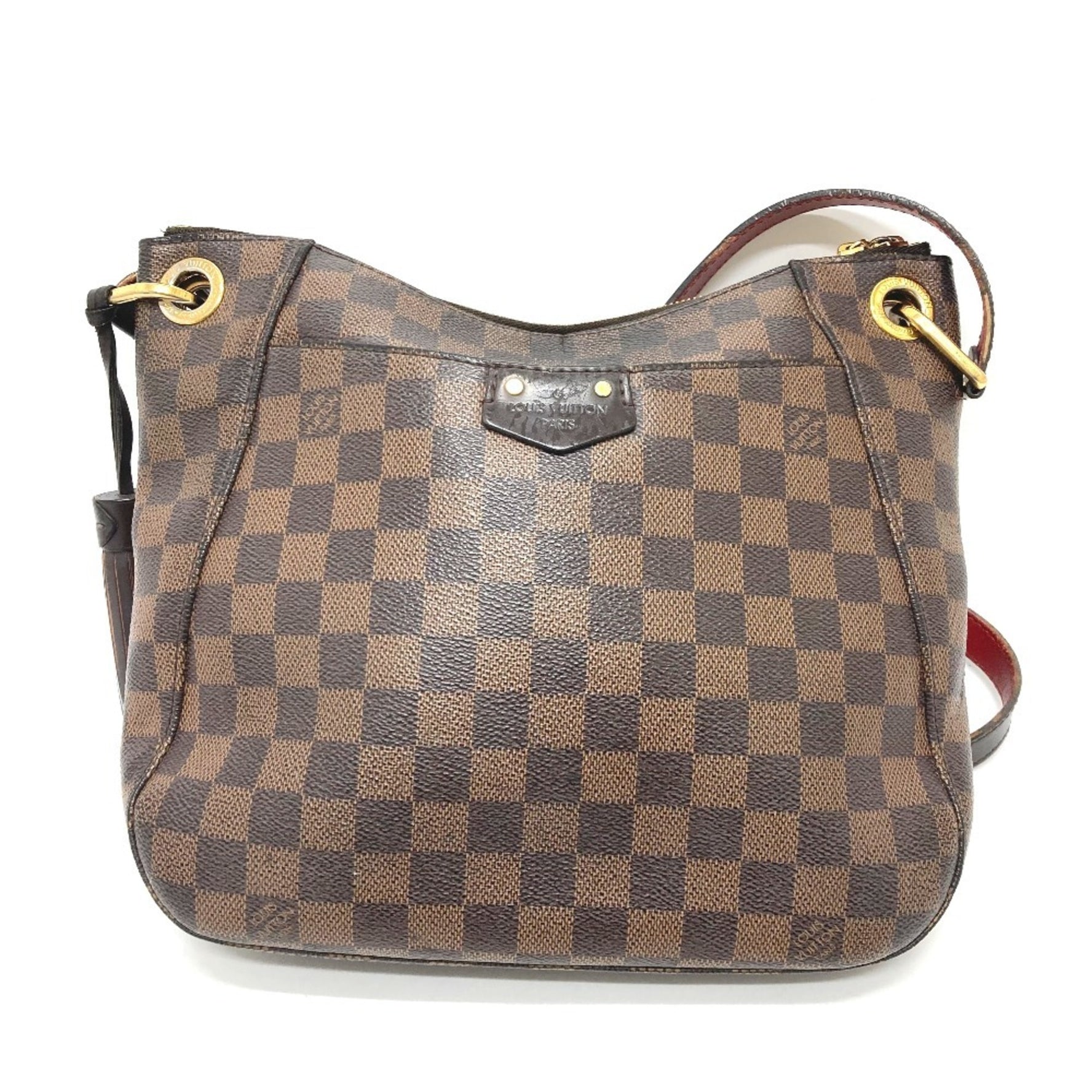 Louis Vuitton Damier South Bank Pochette Bag Crossbody Tassel Shoulder Canvas