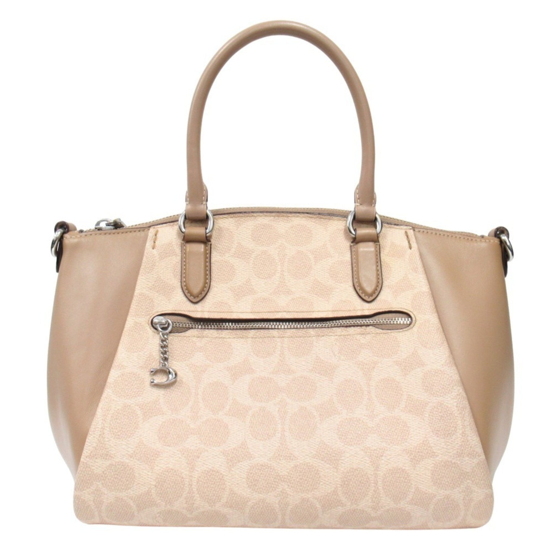 COACH Ellis Satchel Signature Canvas Bag Tote Shoulder