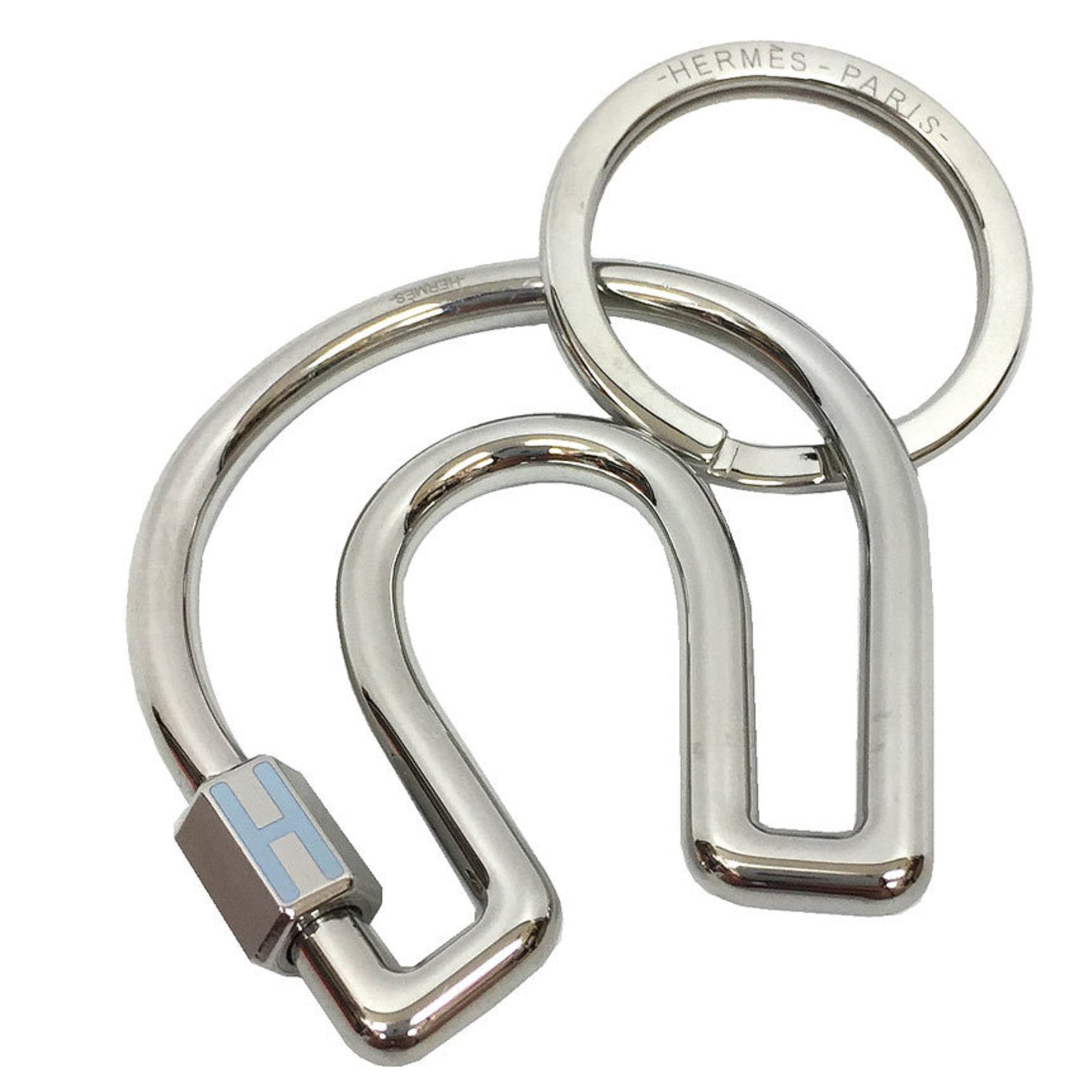 Hermes Keychain Key Ring Fer Cheval Metal Stainless Steel Horseshoe 2022