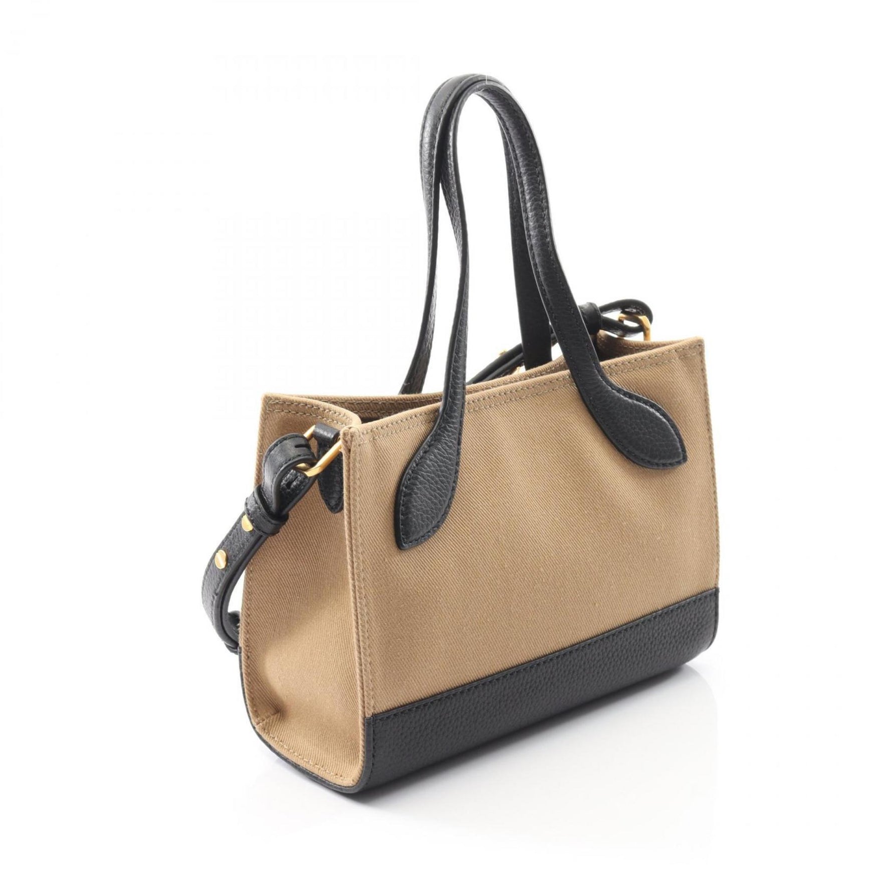 Bally Bar Keep On XS Handbag, Canvas and Leather, Beige Black