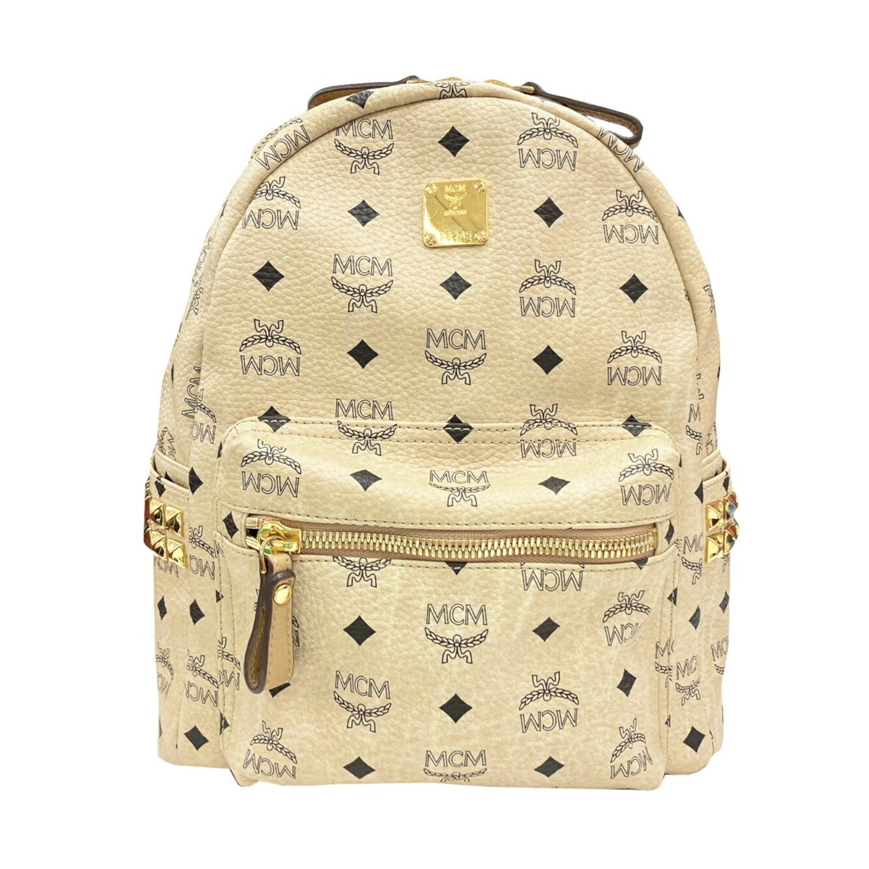 MCM Studded Backpack with Side Studs