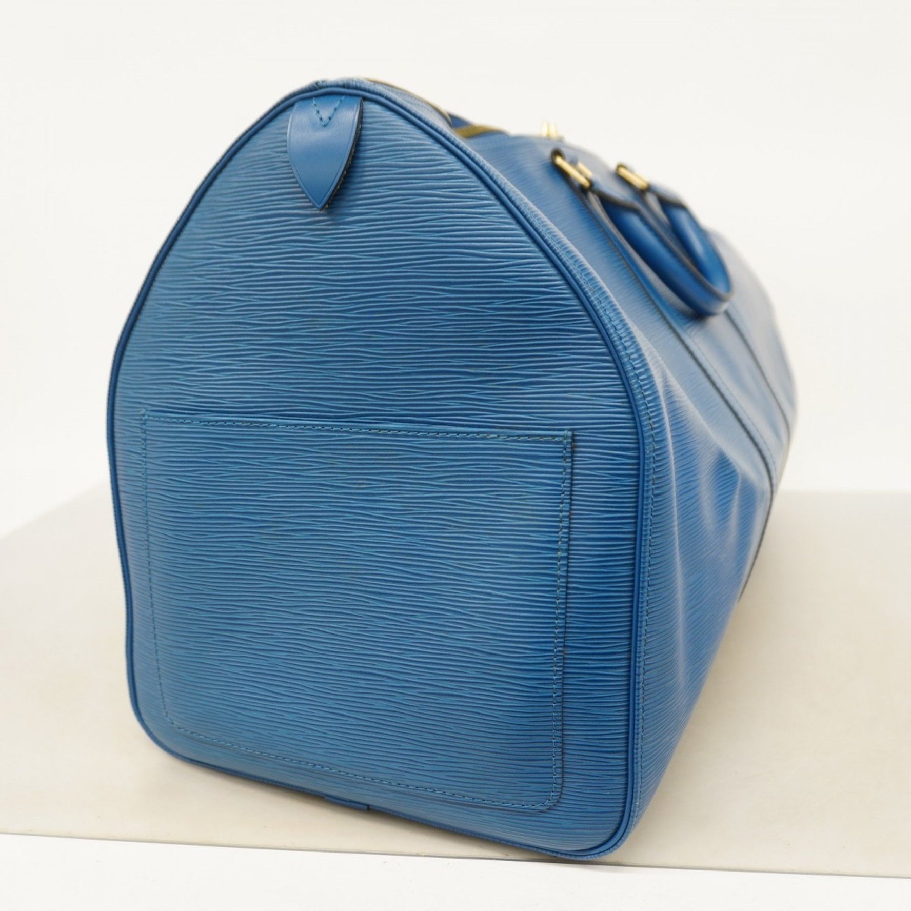 Louis Vuitton Epi Keepall 55 Boston Bag Toledo Blue