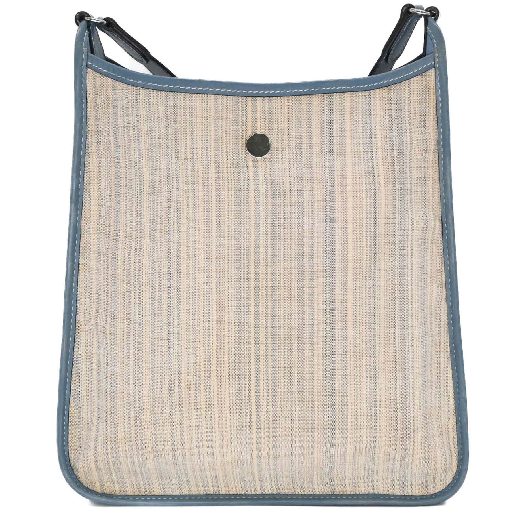 HERMES Vespa PM Canvas Blue Jean Shoulder Bag #□B