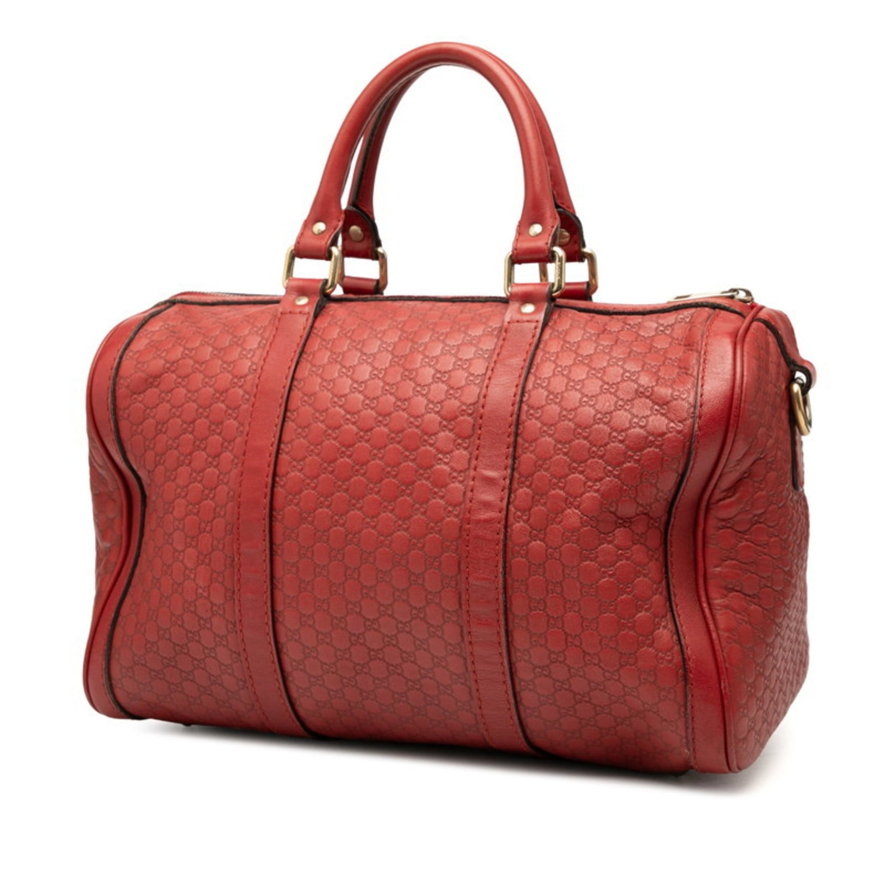 Gucci Guccissima Handbag/Shoulder Bag Red Leather