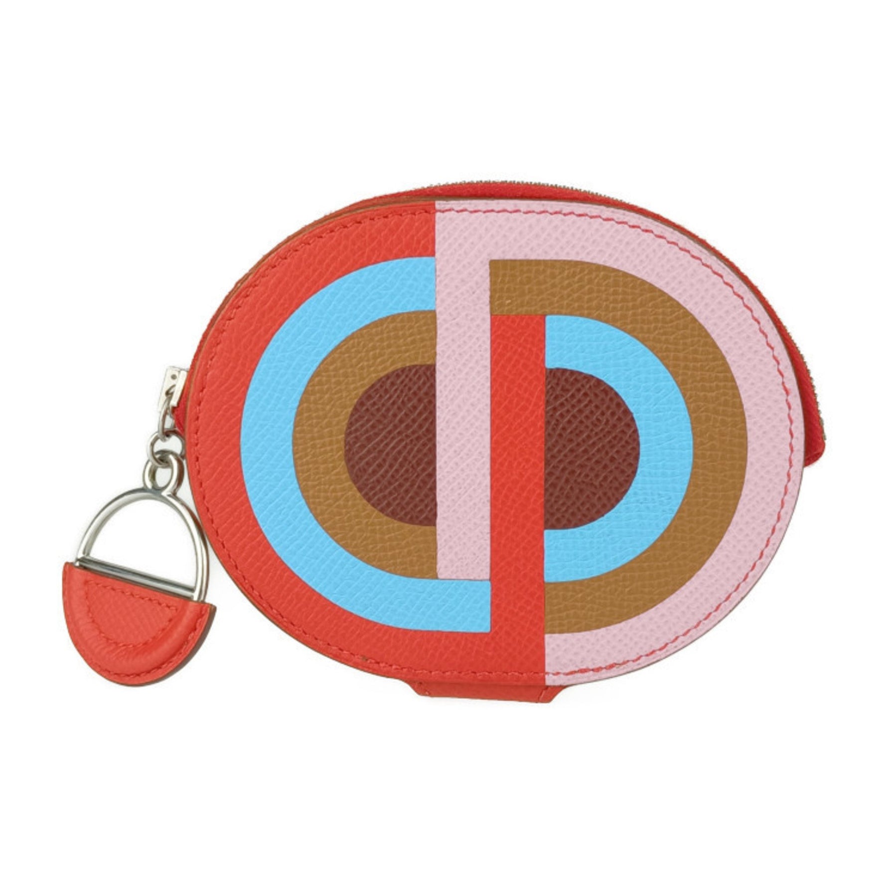 HERMES Coin Purse Business Card Case/Card Case IN THE LOOP MINI Wallet/Coin ROUGE DE COEUR Epsom Leather Bi-Fold