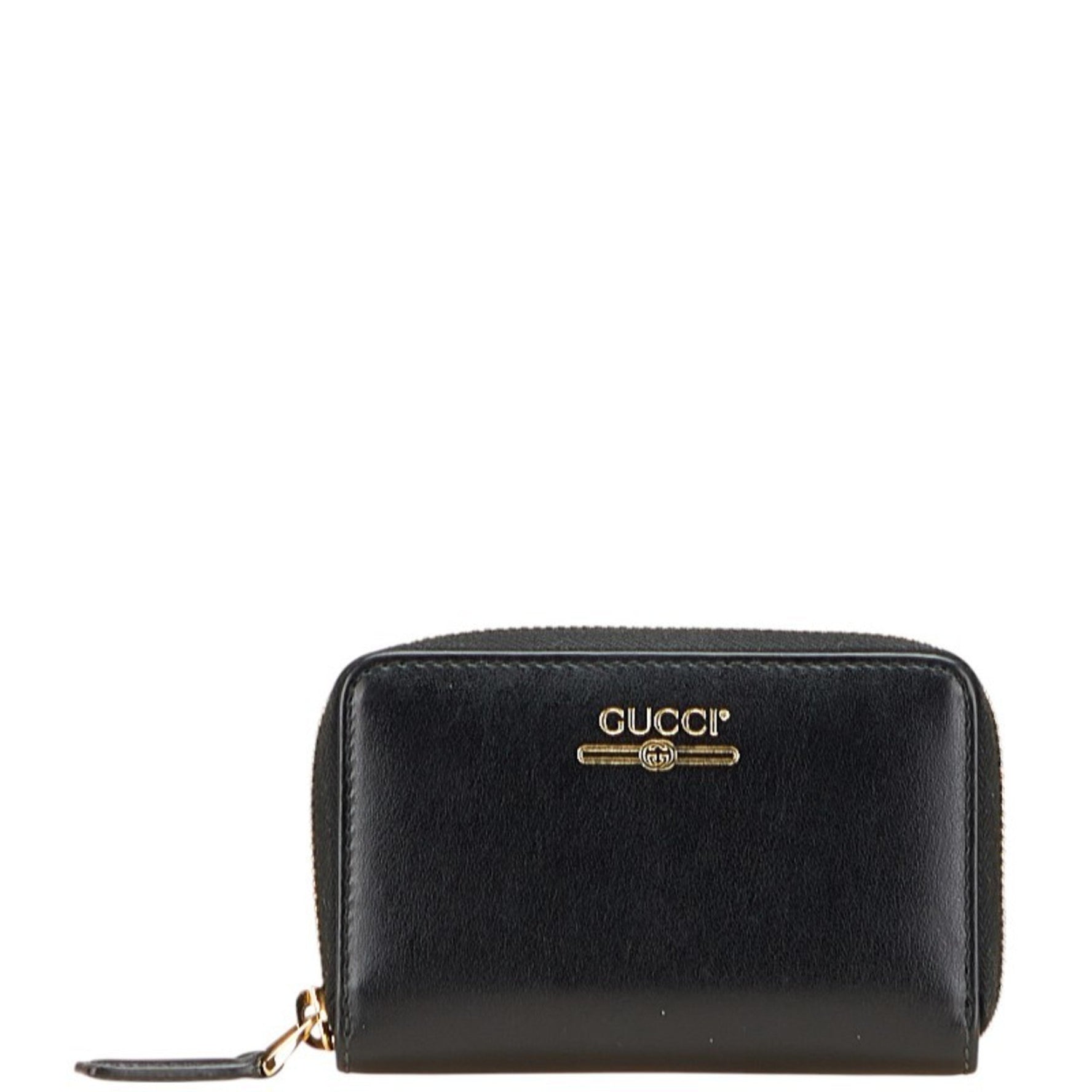 Gucci Logo Wallet/Coin Case Leather