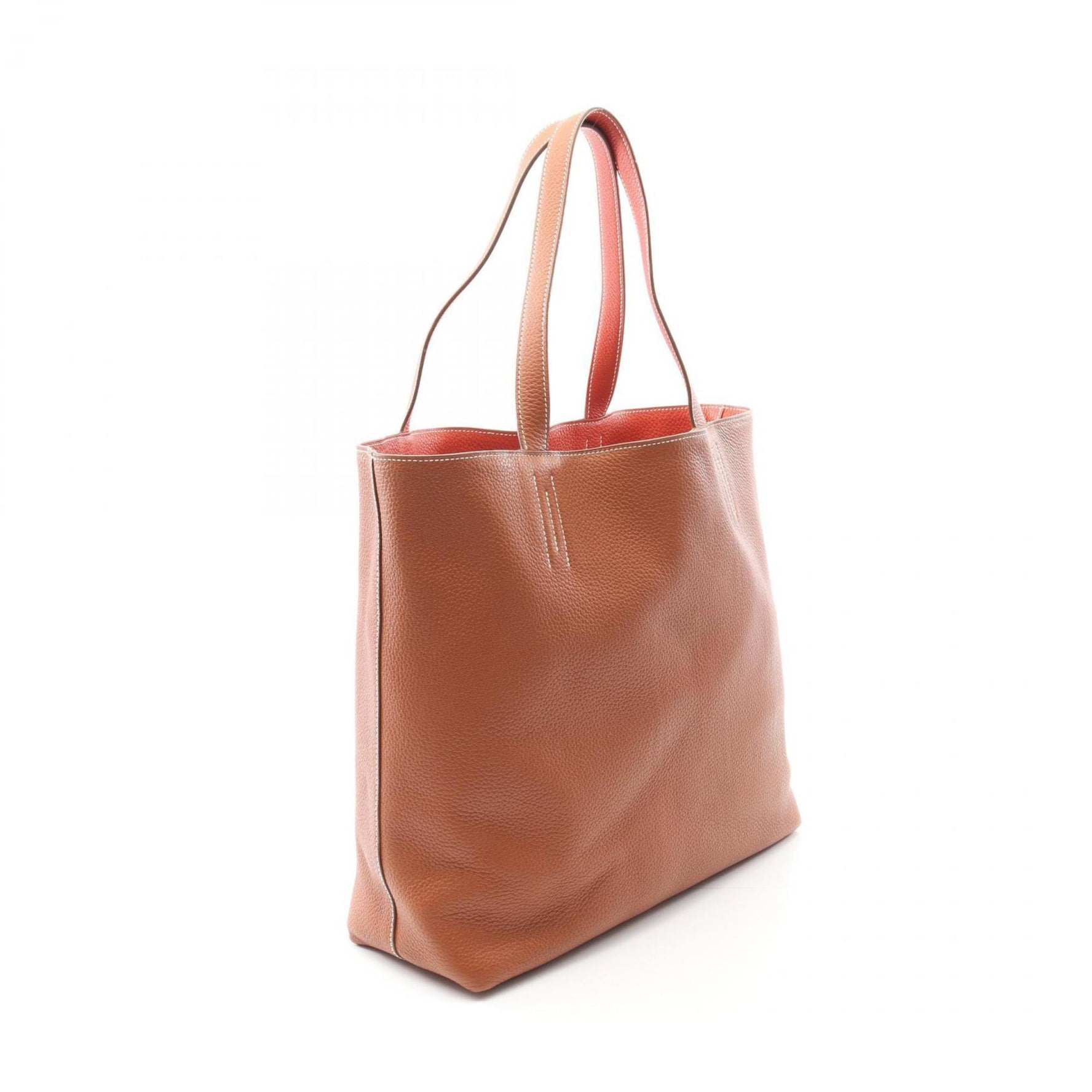 Hermes Hermès Double Sens 36 Tote Bag, Taurillon Clemence Leather, Brown, Bordeaux