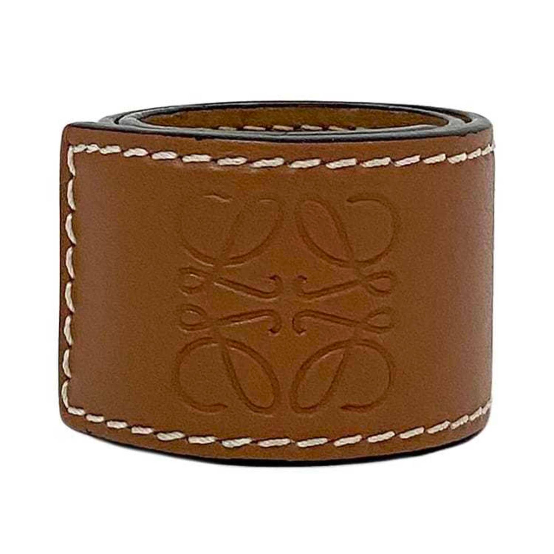 LOEWE bracelet anagram leather snap thick