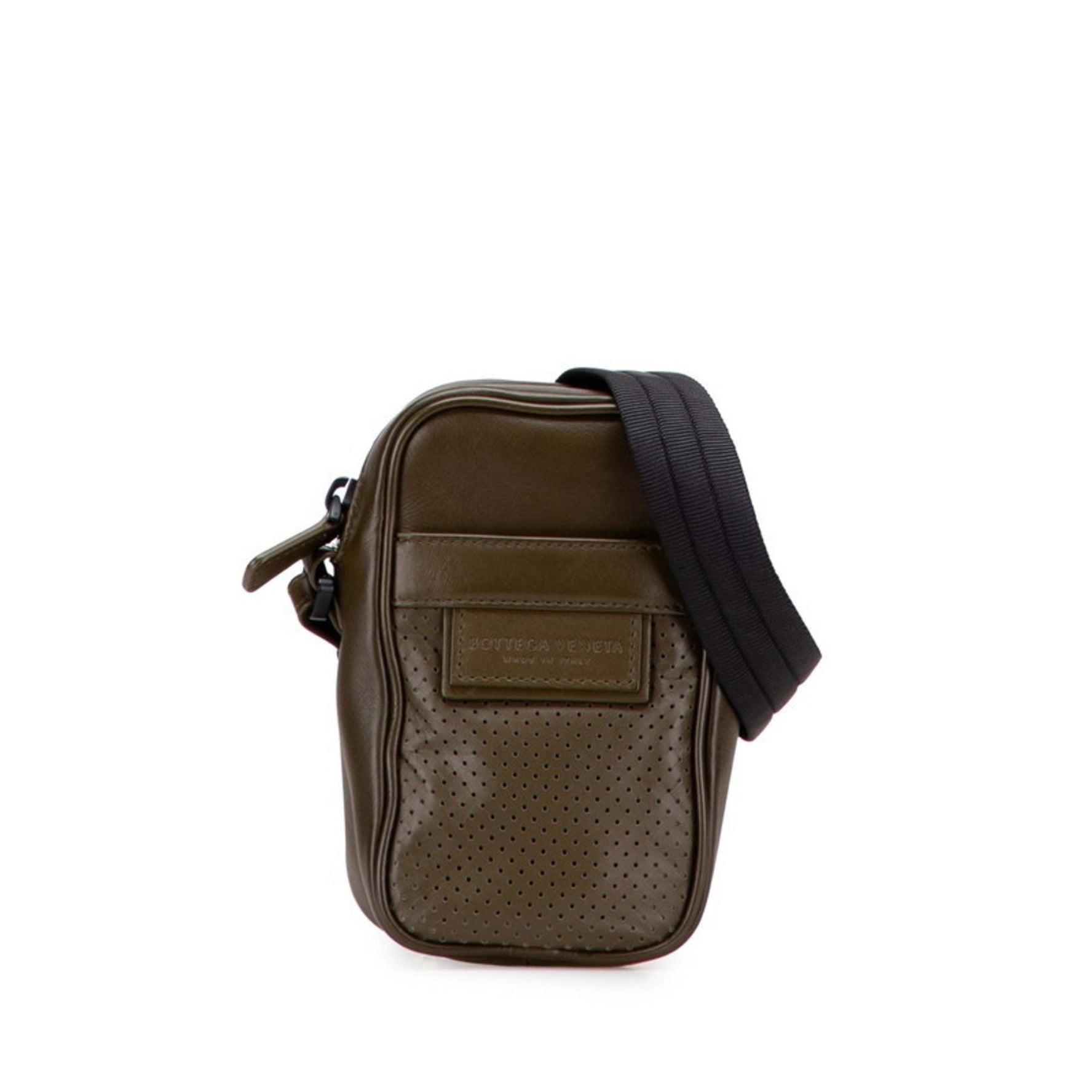 Bottega Veneta Leggero Crossbody Shoulder Bag in Khaki and Green Leather