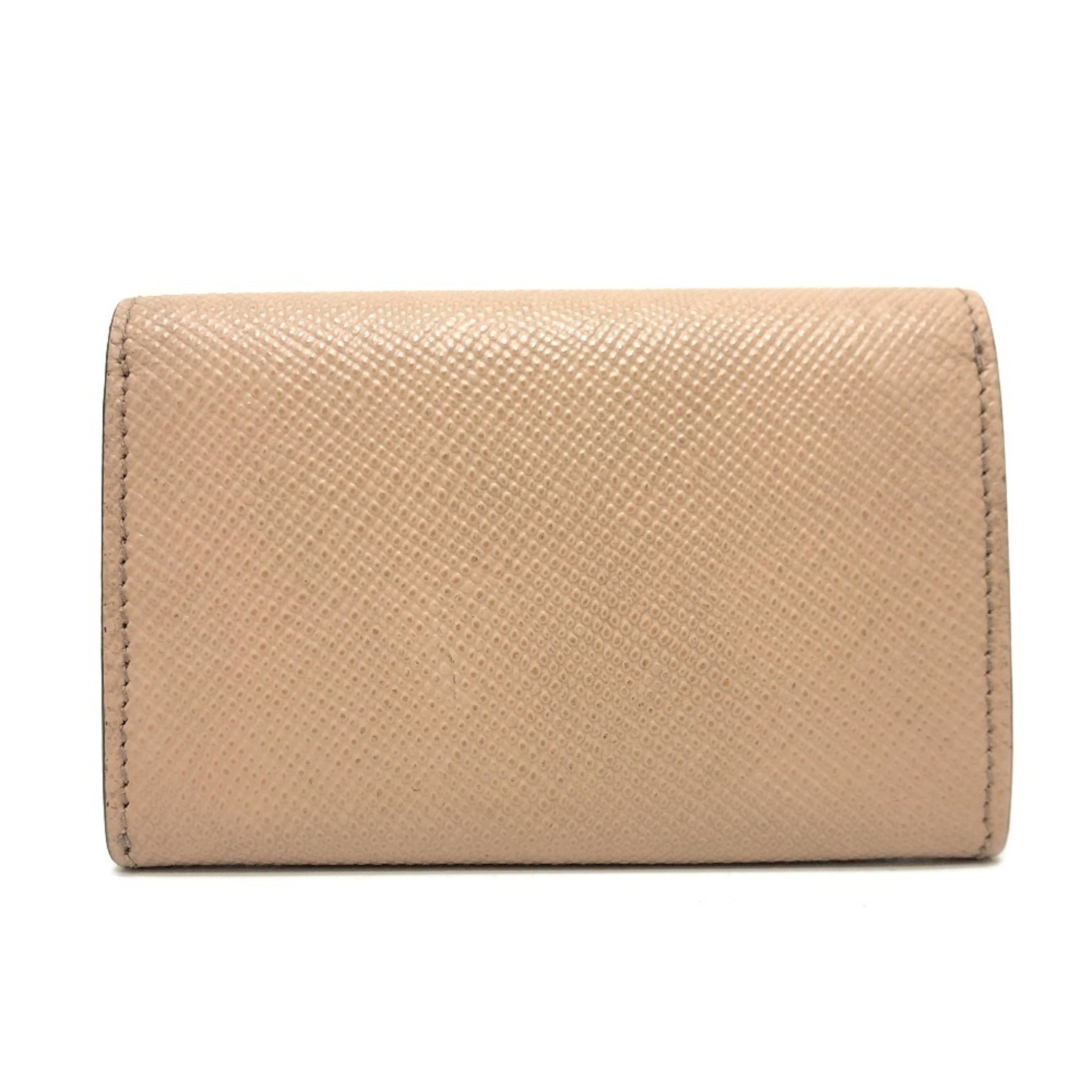 PRADA Business Card Holder Pass Case Holder/Card Leather