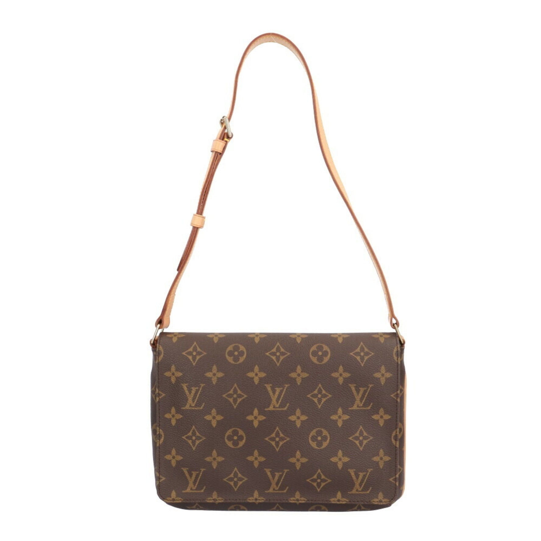 Louis Vuitton Musette Tango Short Monogram Shoulder Bag Canvas Brown