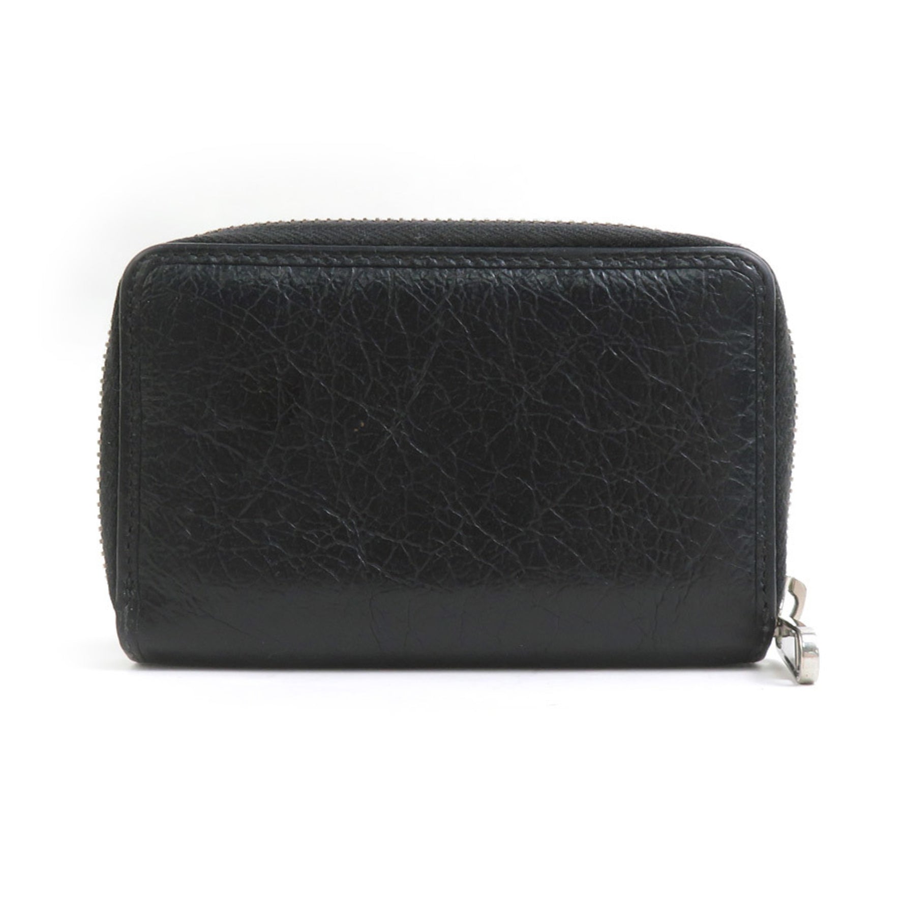 GUCCI Business Card Holder/Card Case Leather Silver Gold Men's