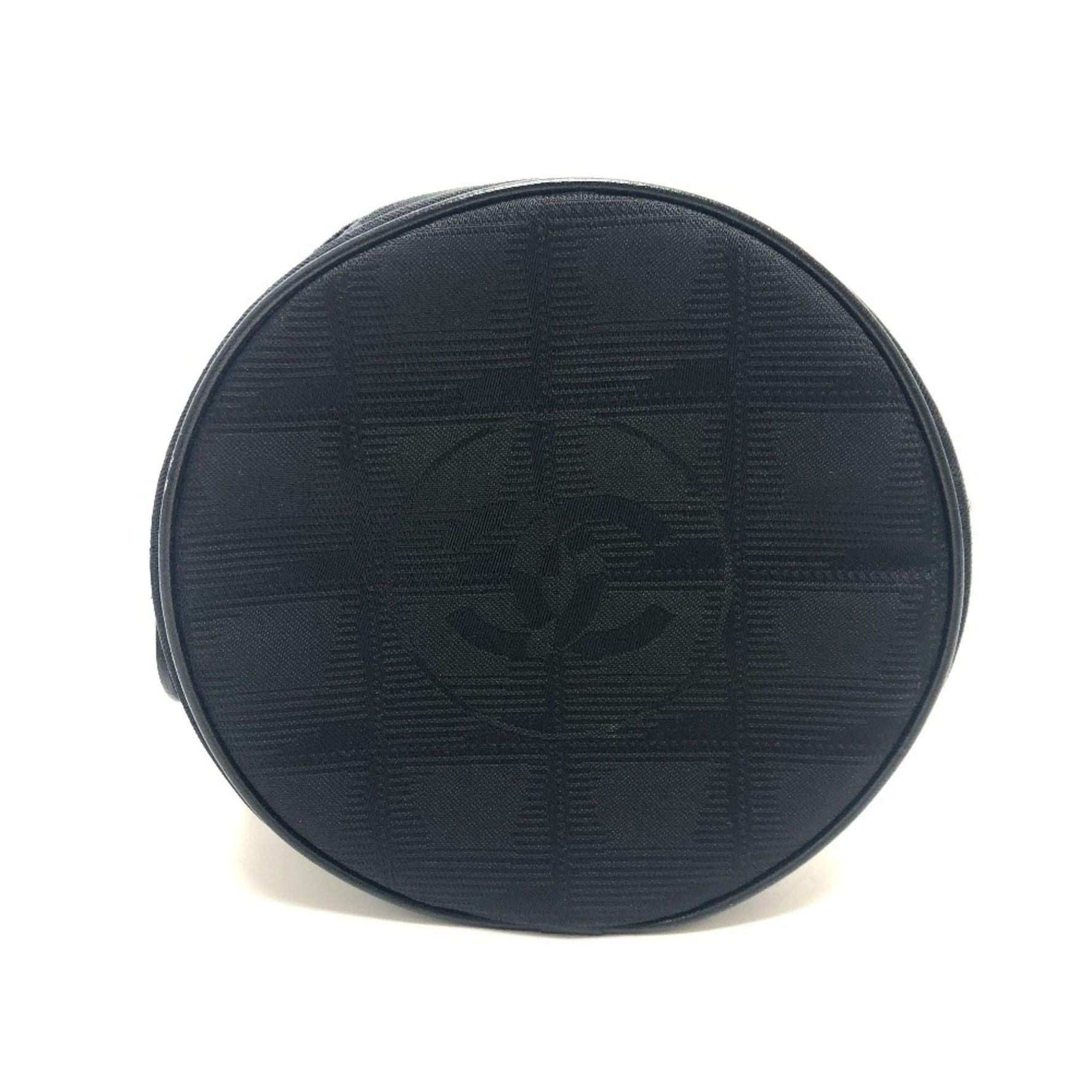 CHANEL New Travel Line Round Pouch Nylon Jacquard