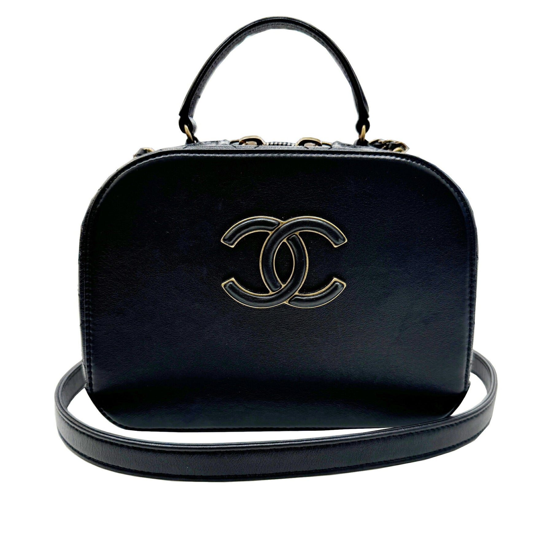CHANEL Vanity Bag Small 24 Series Leather Shoulder Coco Mark