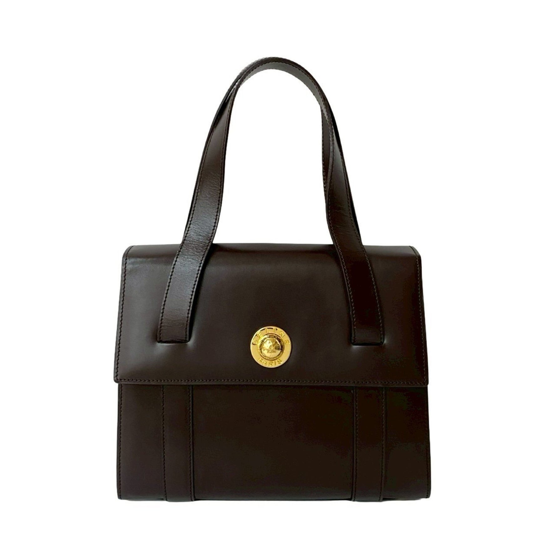 CELINE Star Ball Leather Handbag/Mini Tote Bag