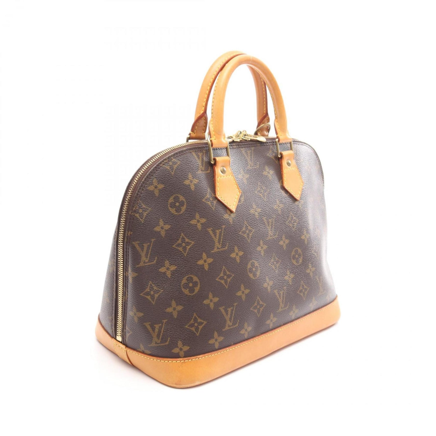 Louis Vuitton Alma PM Handbag in Coated Canvas and Leather with Monogram Design