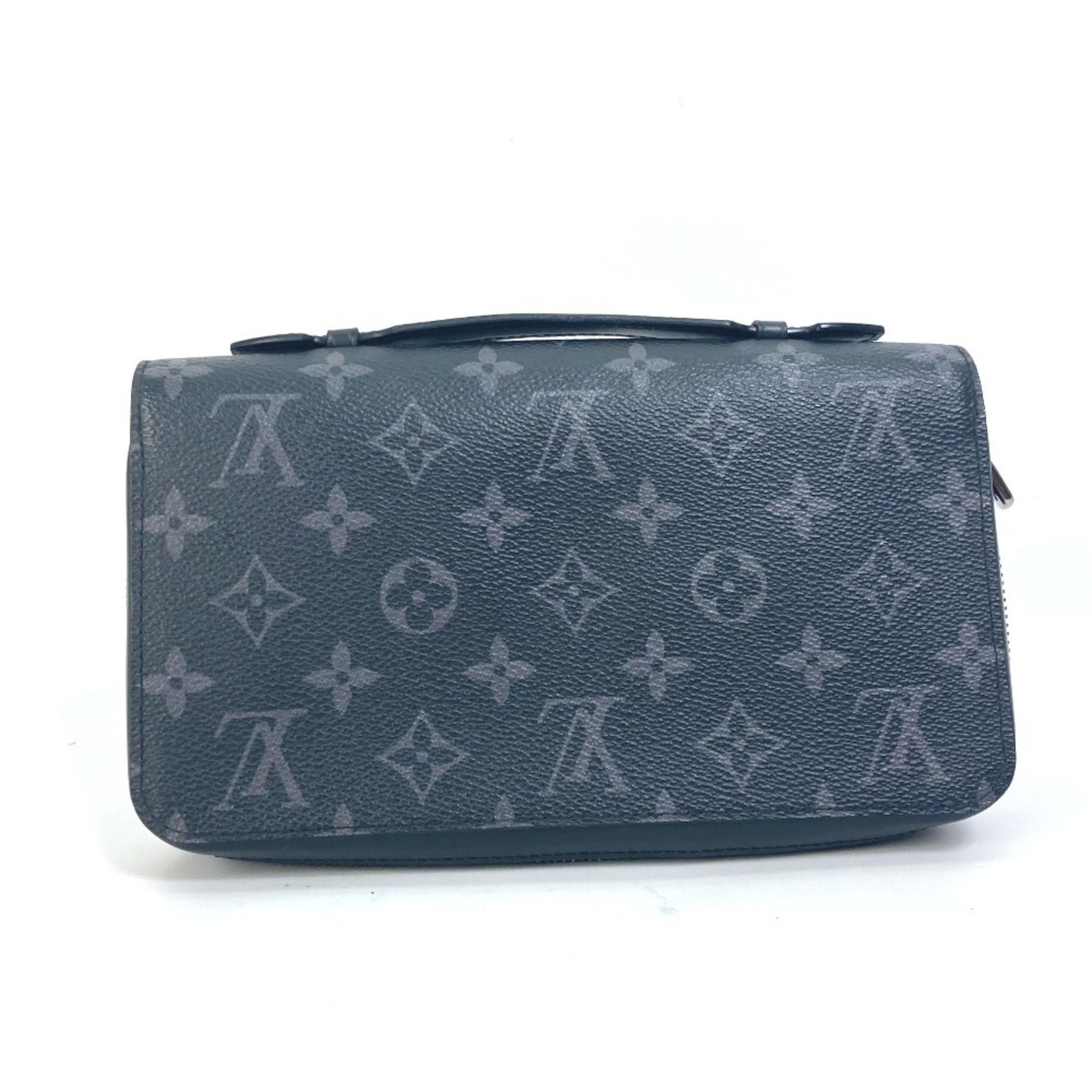 Louis Vuitton Monogram Eclipse Zippy XL Travel Case Round Long Wallet Canvas