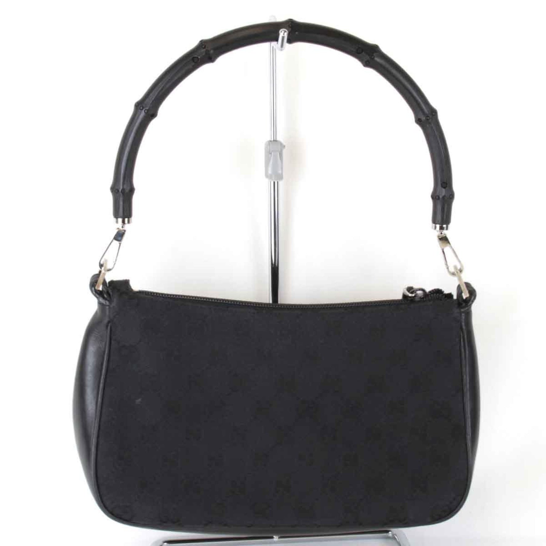GUCCI 001-3870 001274 Handbag Bamboo/GG Canvas