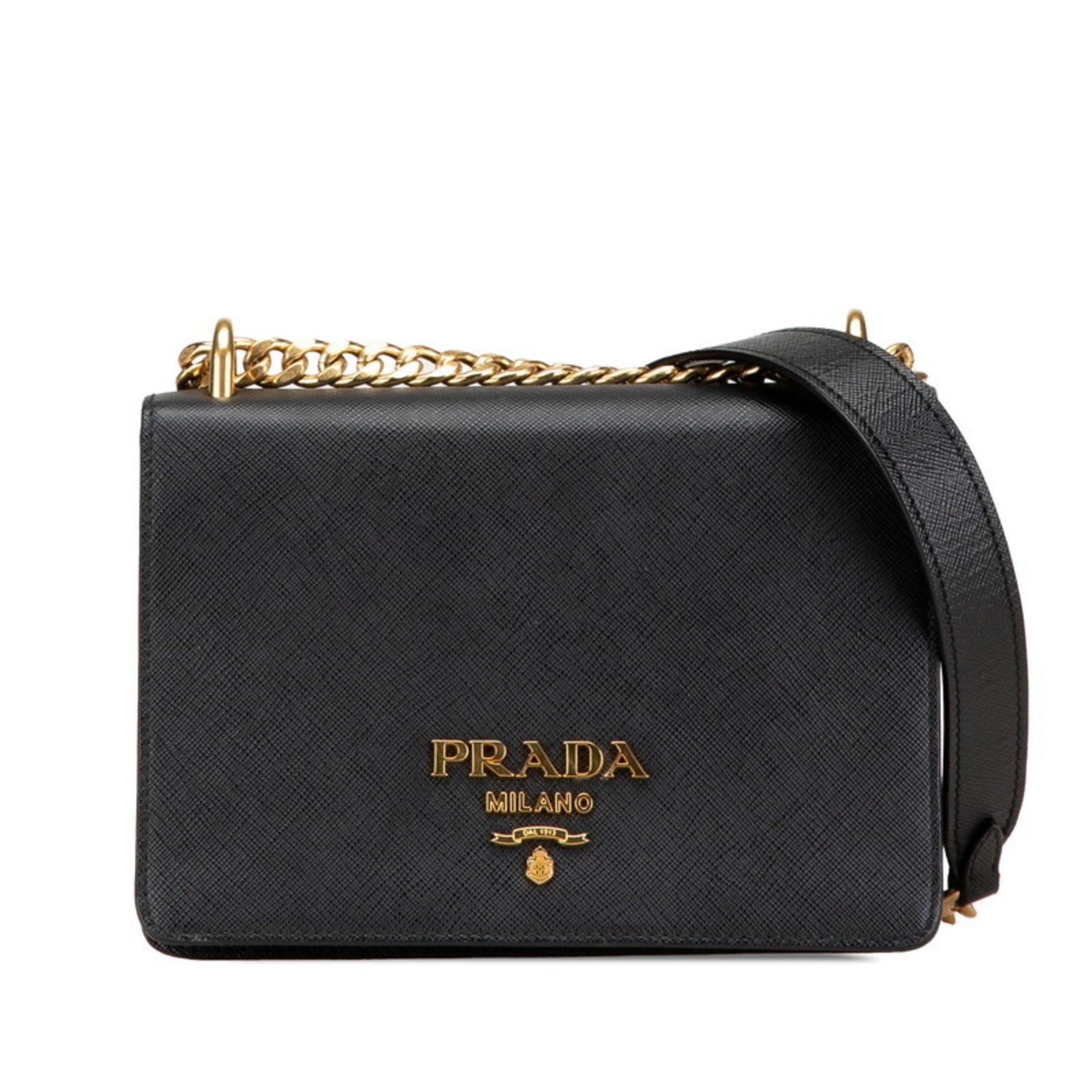Prada Chain Crossbody Shoulder Bag Saffiano Leather