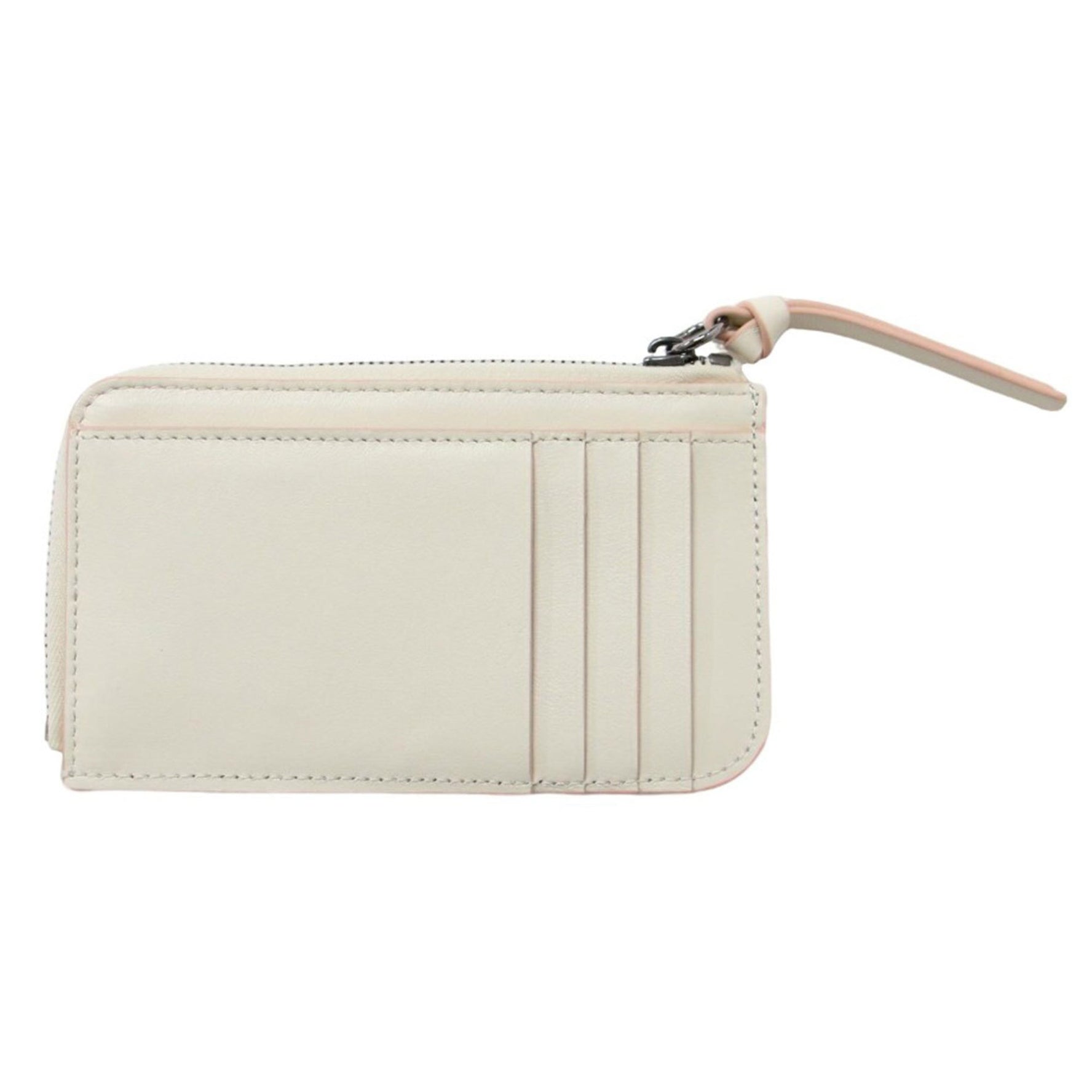 Chloé Chloe 24 Cow Leather Fragment Case MOONA Coin Purse Card Moona Off-White Pink Silver