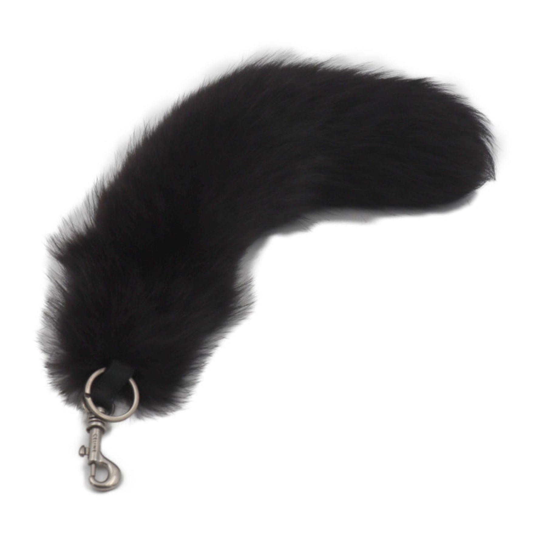 CELINE FOX TAIL Fox Tail Keychain Fur Key Ring Bag Charm