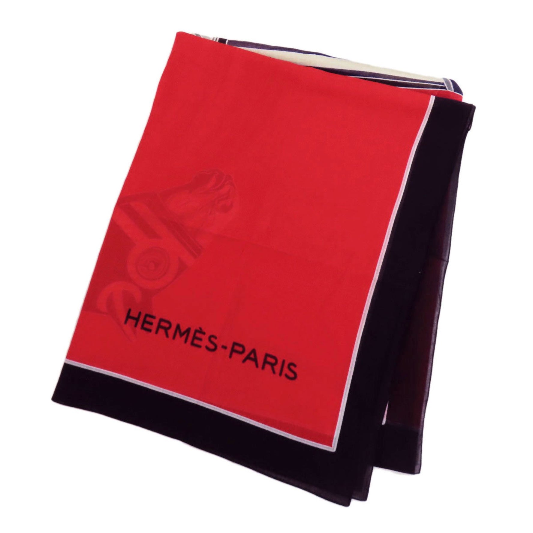 Hermes Horse Pattern Stole Cotton